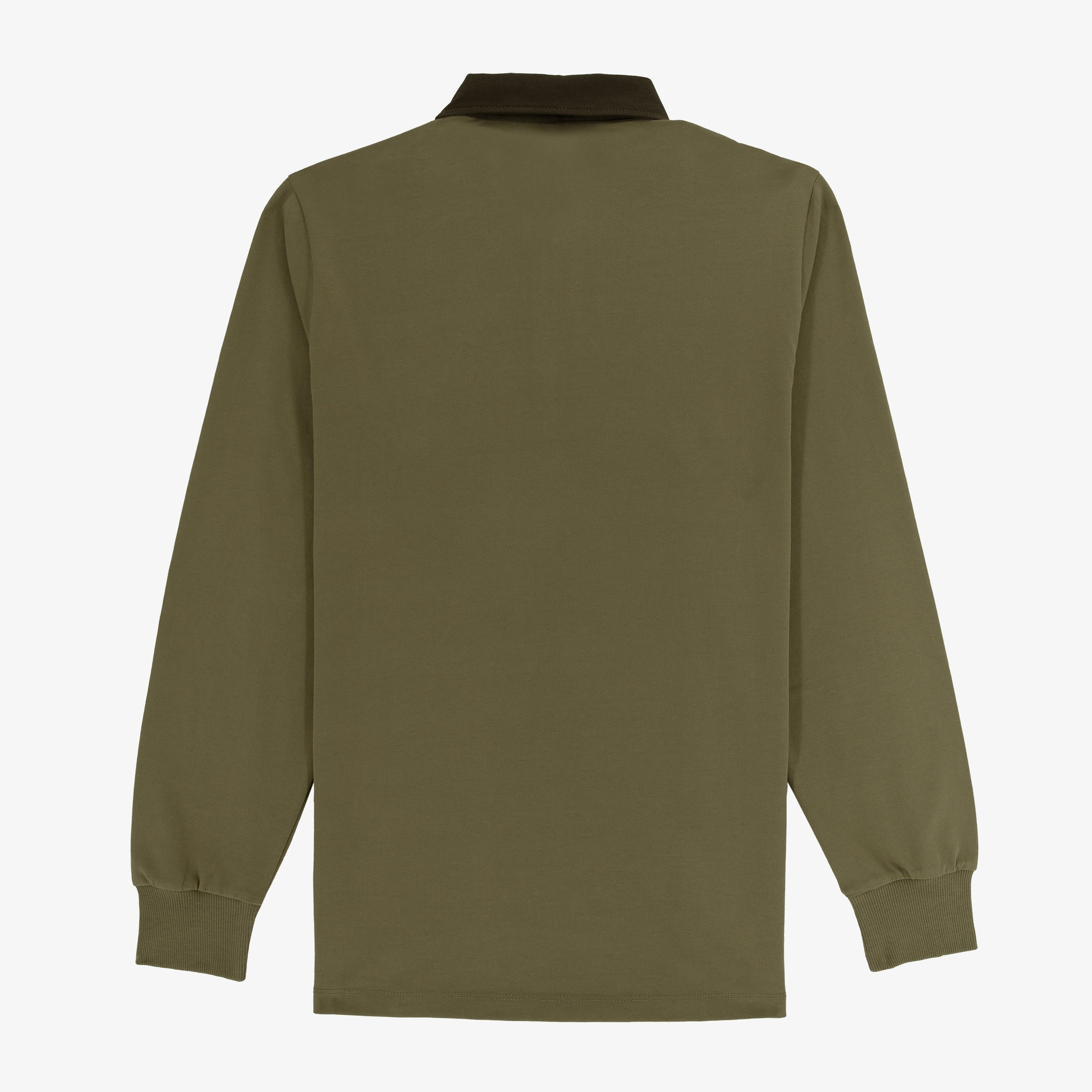 Long-sleeved cotton rugby shirt SERGE BLANCO Khaki