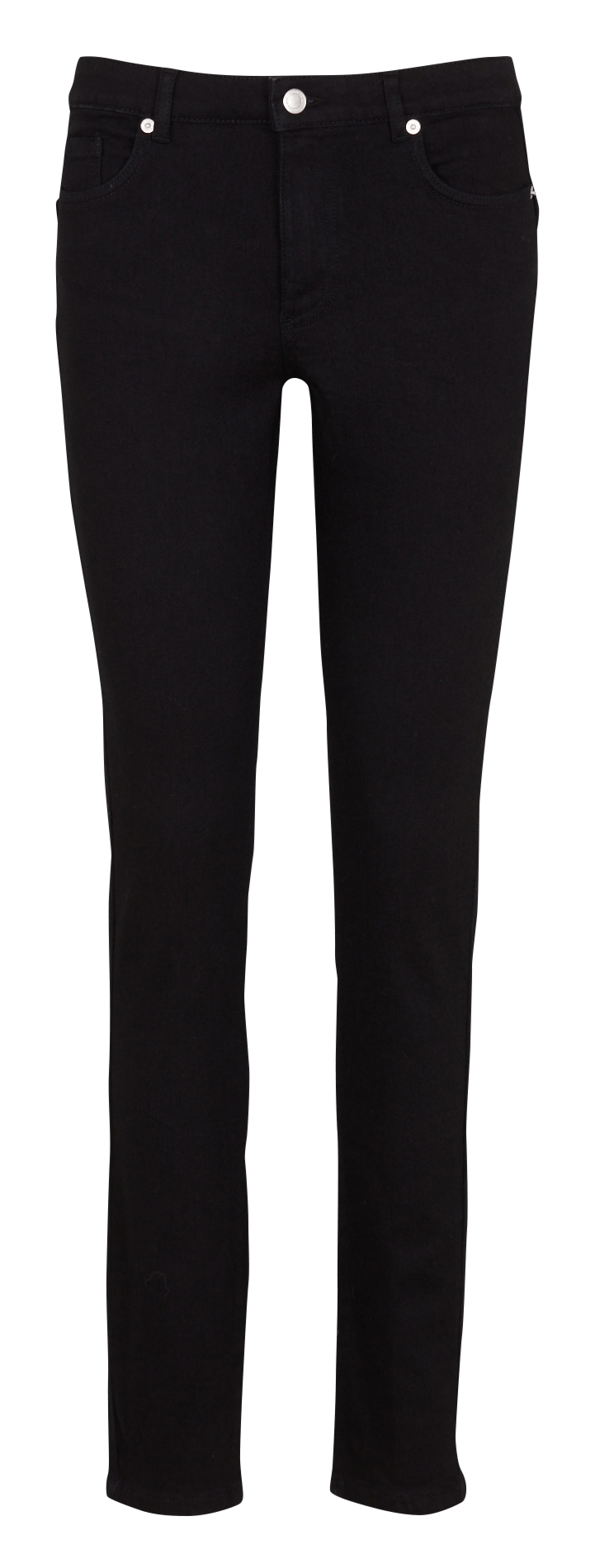 Einfarbige High-Waist-Skinny-Jeans IKKS Schwarz