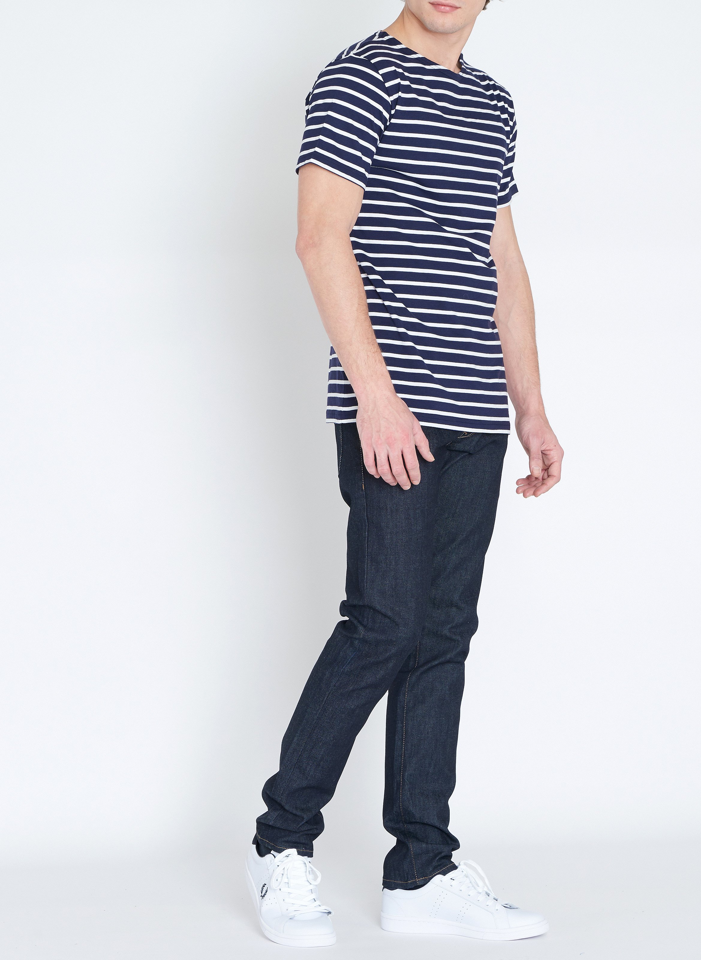 Tee-shirt col rond regular-fit en jersey de coton light ARMOR LUX Bleu