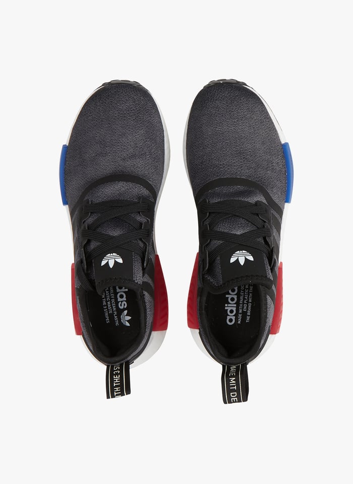 Black sales canvas nmd