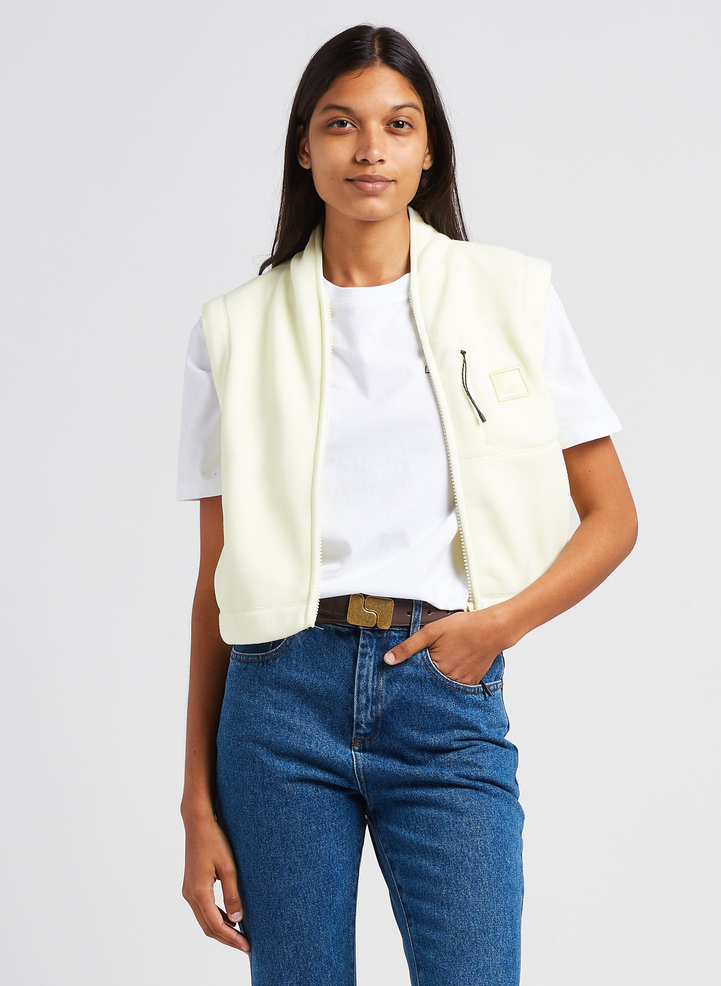 V-neck jacket RAINS Yellow