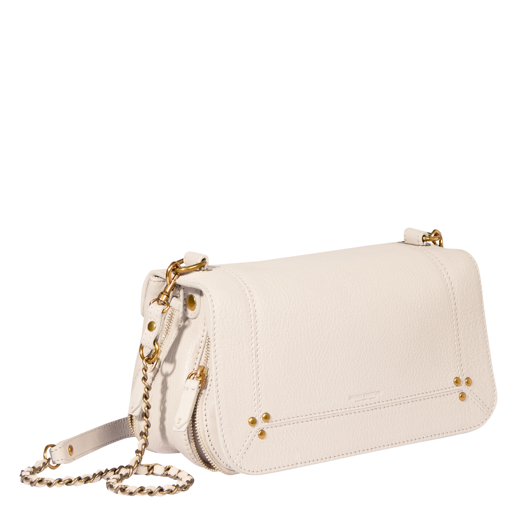 Umhängetasche aus Leder Beige