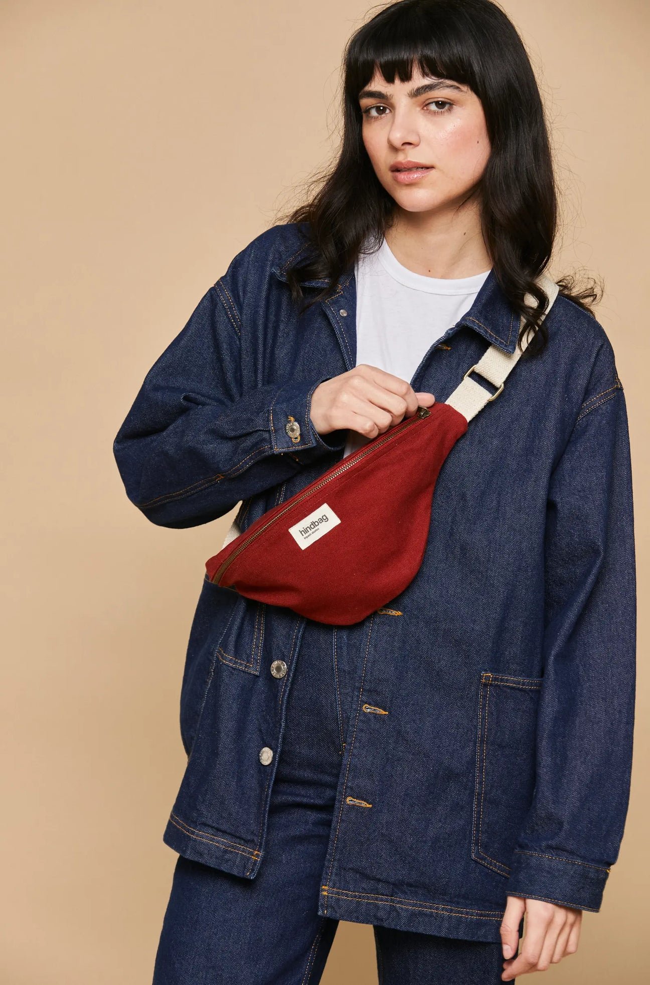 Cotton waist bag HINDBAG Red