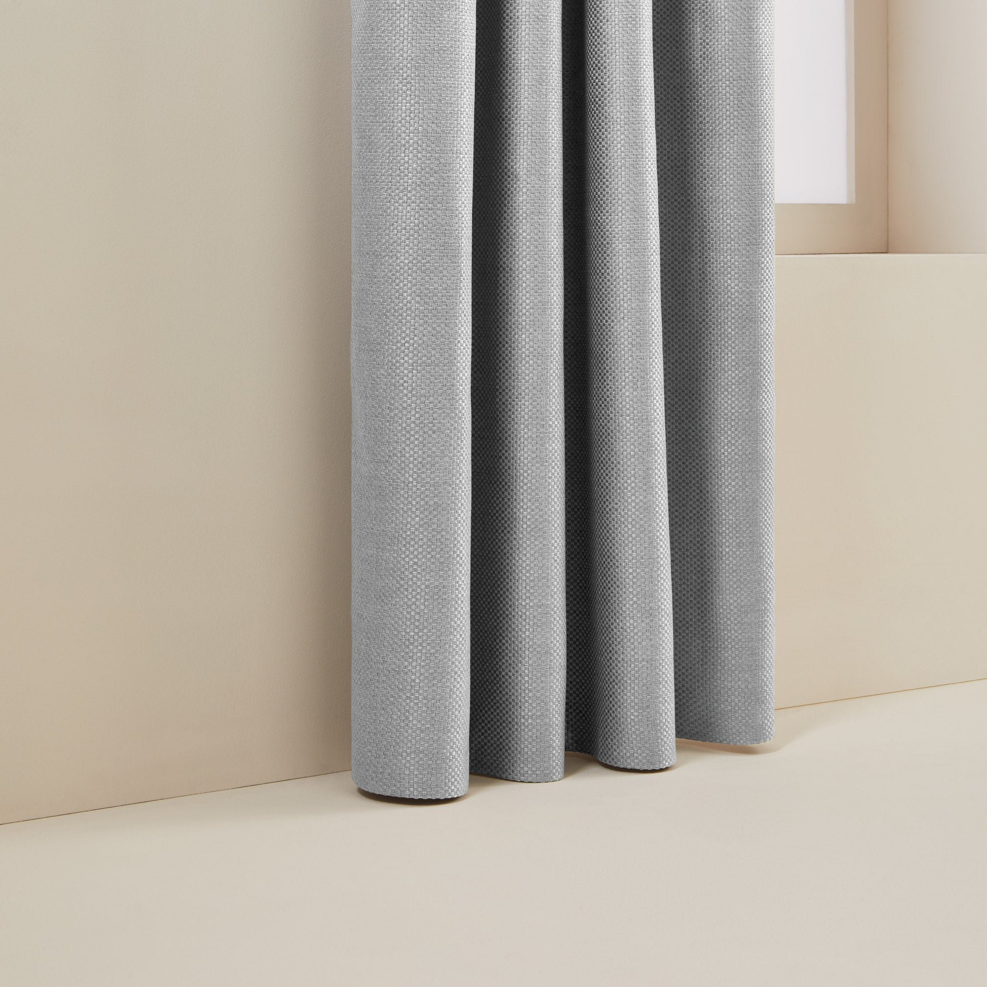 COCONUT - Linen curtain with gathering tape MADURA Grey