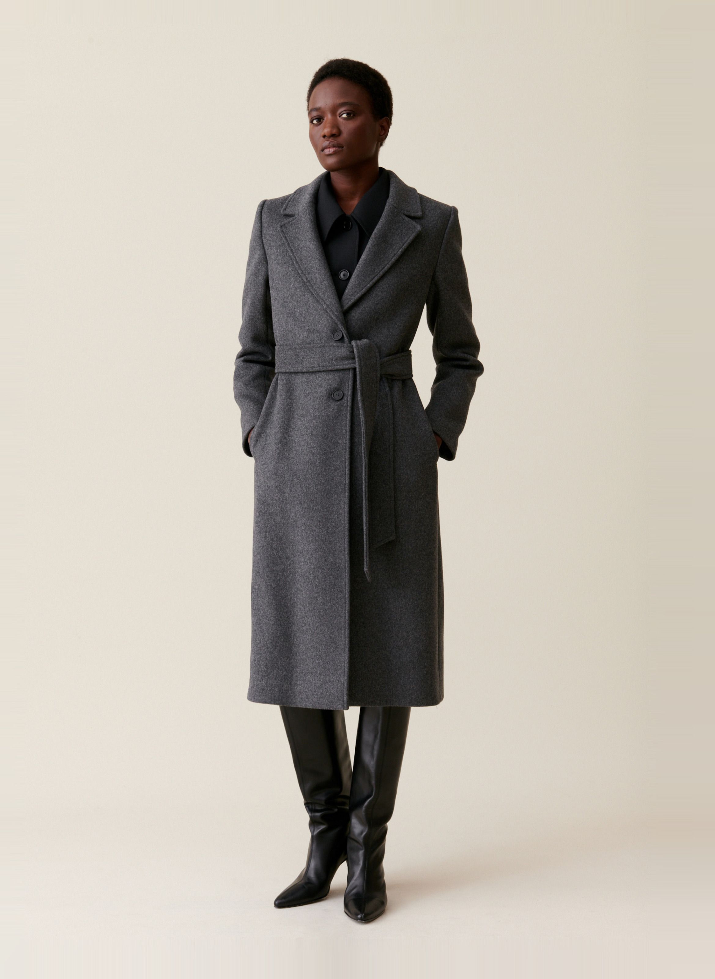 Manteau clearance droit gris