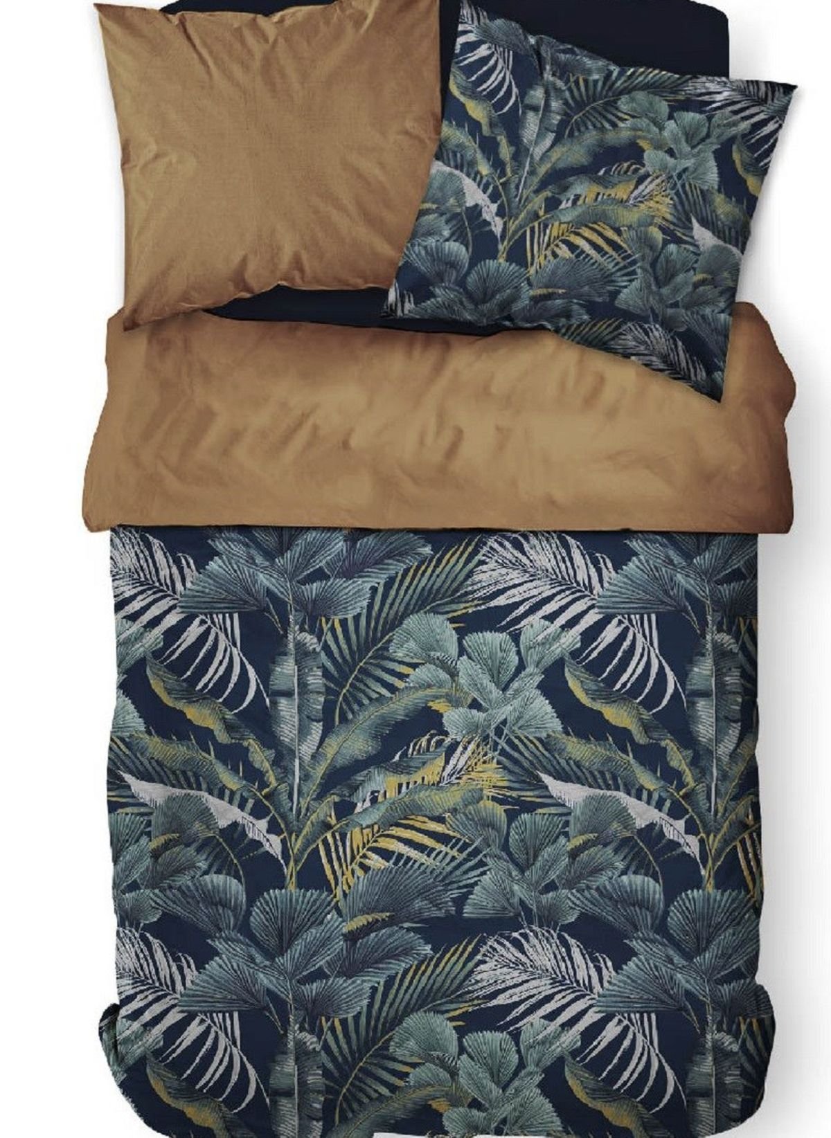 Jungle print cotton bedding set TODAY LINGE DE MAISON Blue