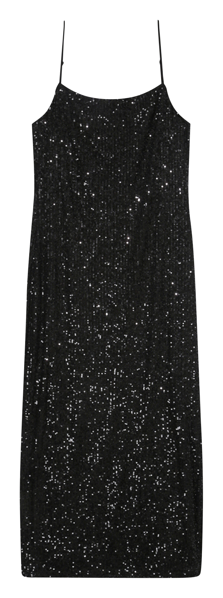 Long fitted dress with sequins GRACE ET MILA Black