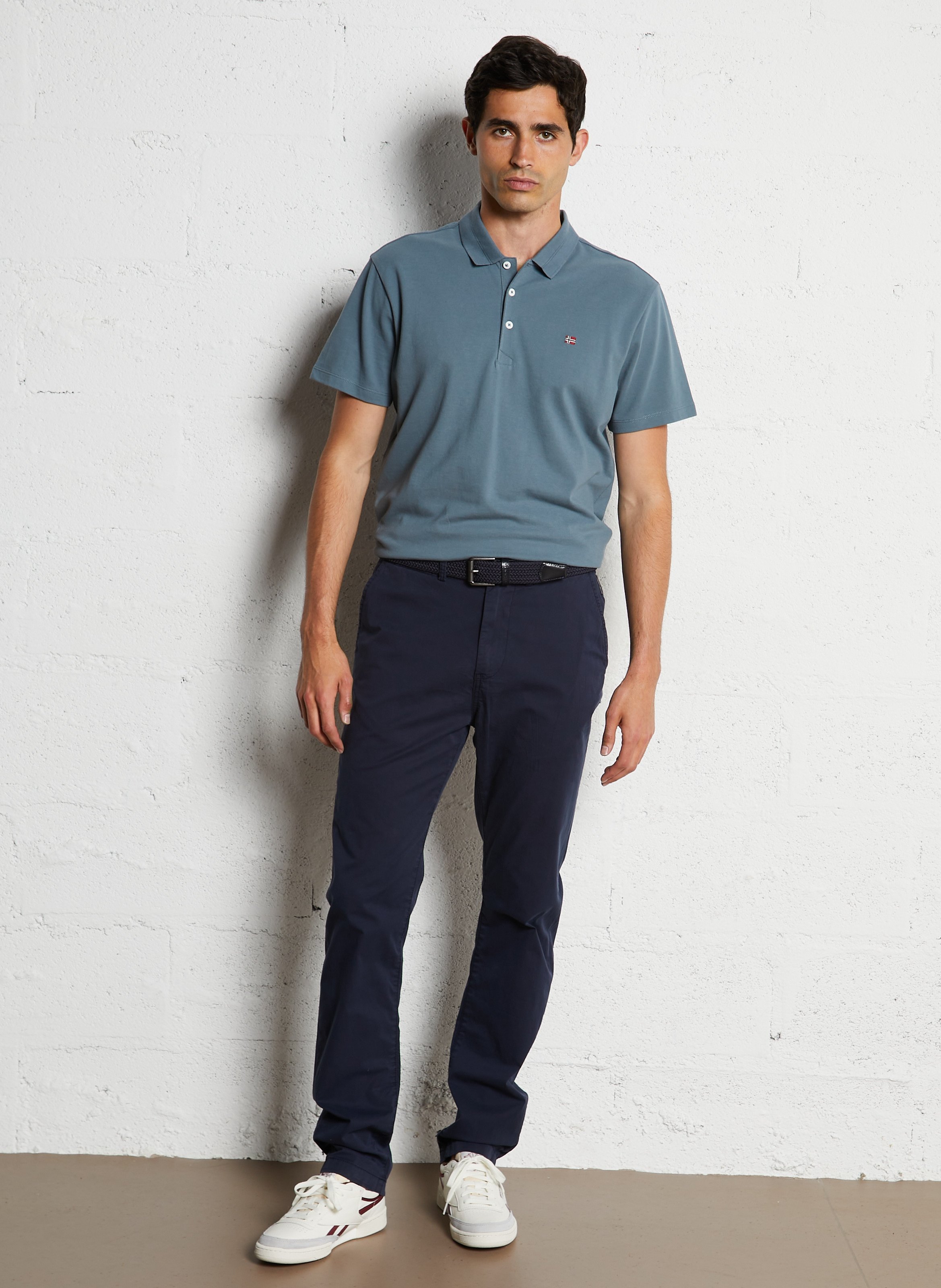 Chino en coton mélangé NAPAPIJRI Bleu