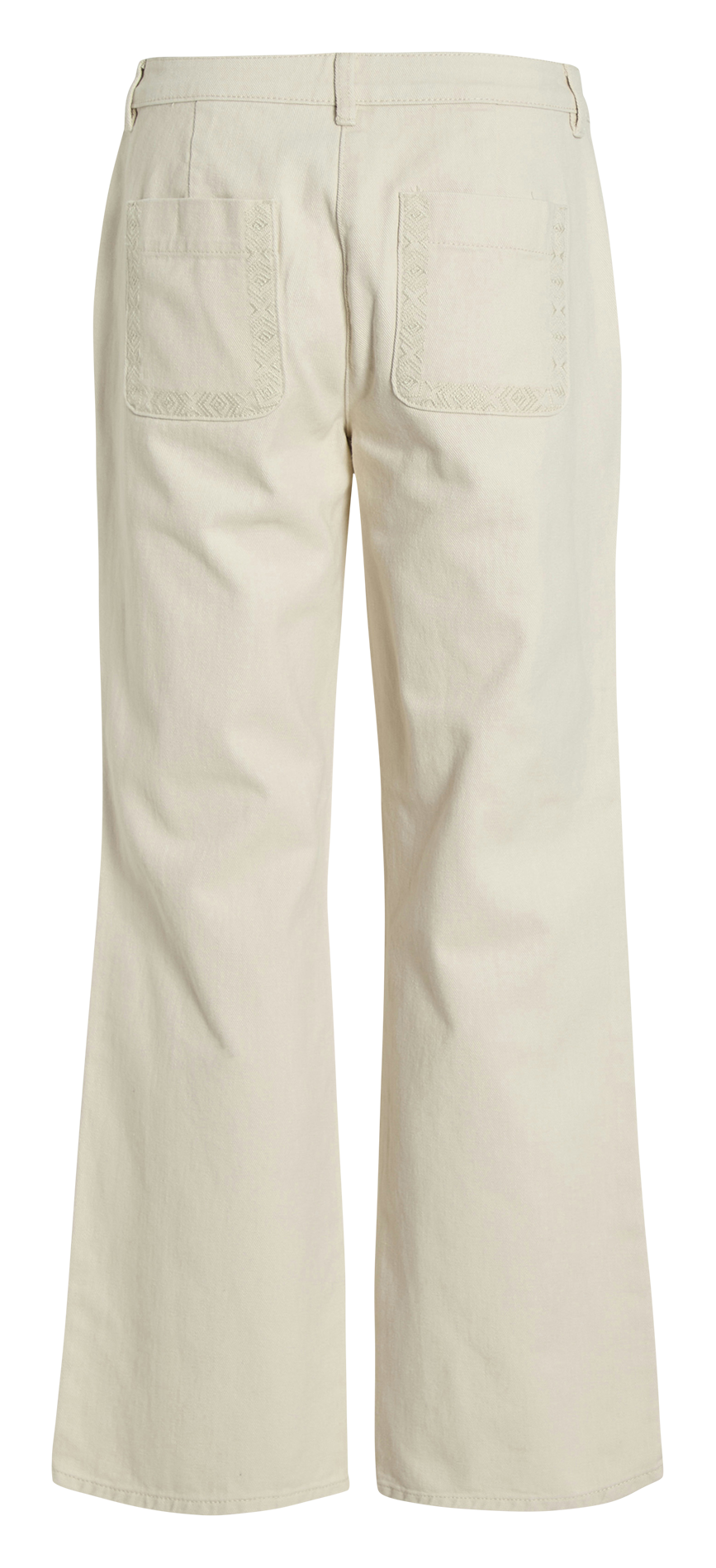 Flared cotton jeans VILA Beige
