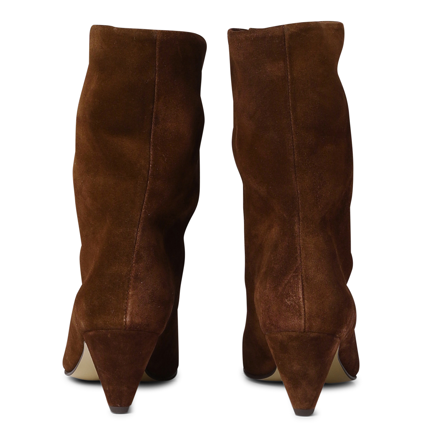 Bottines à talon en velours ANONYMOUS COPENHAGEN Marron