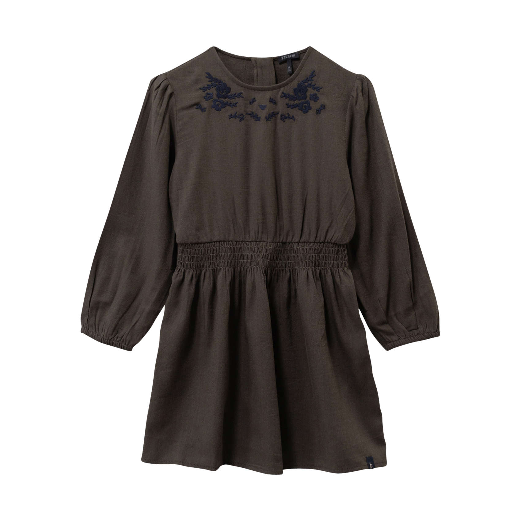 Short dress with embroidery IKKS JUNIOR Khaki