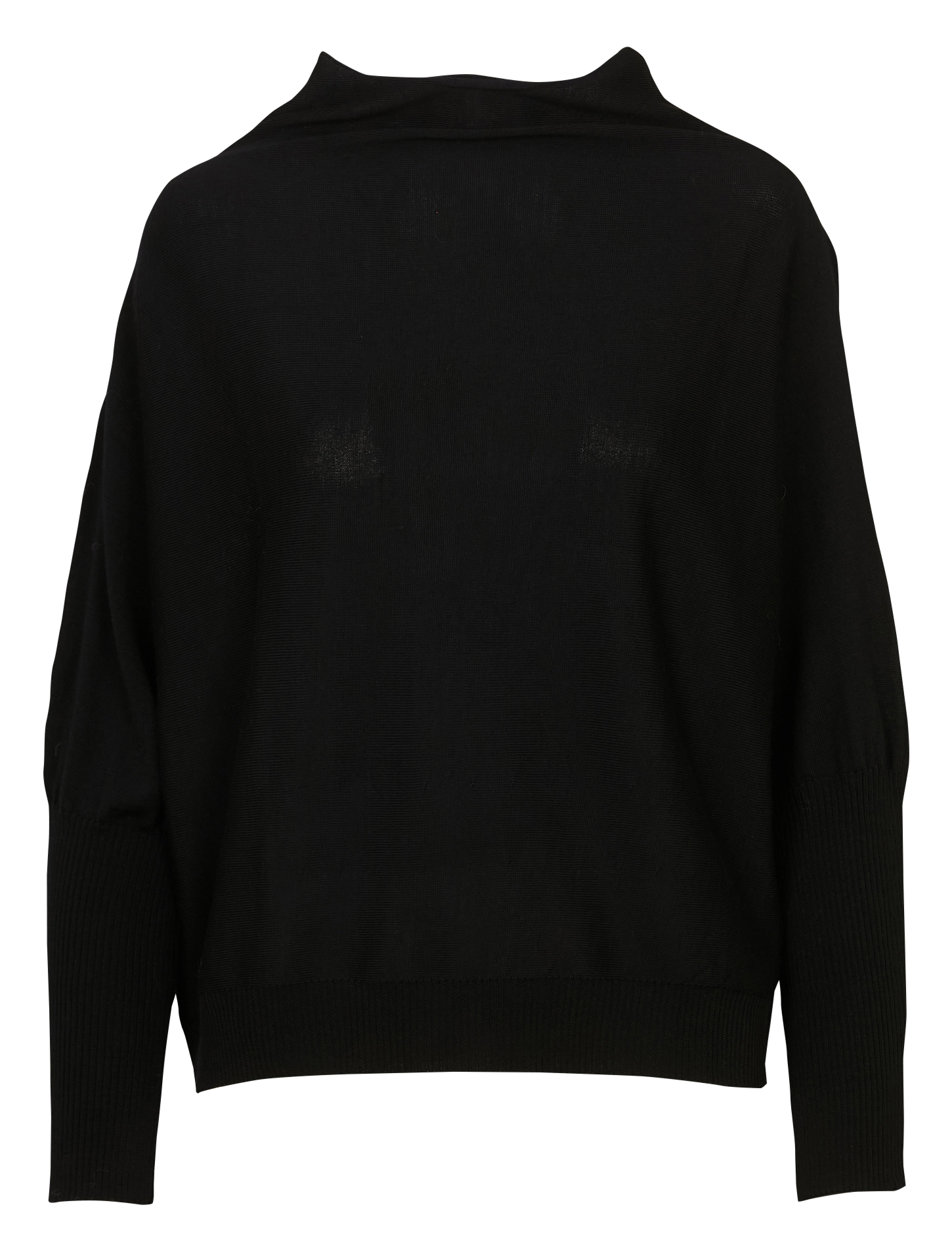 Weiter Wollpullover  ACOTE Schwarz