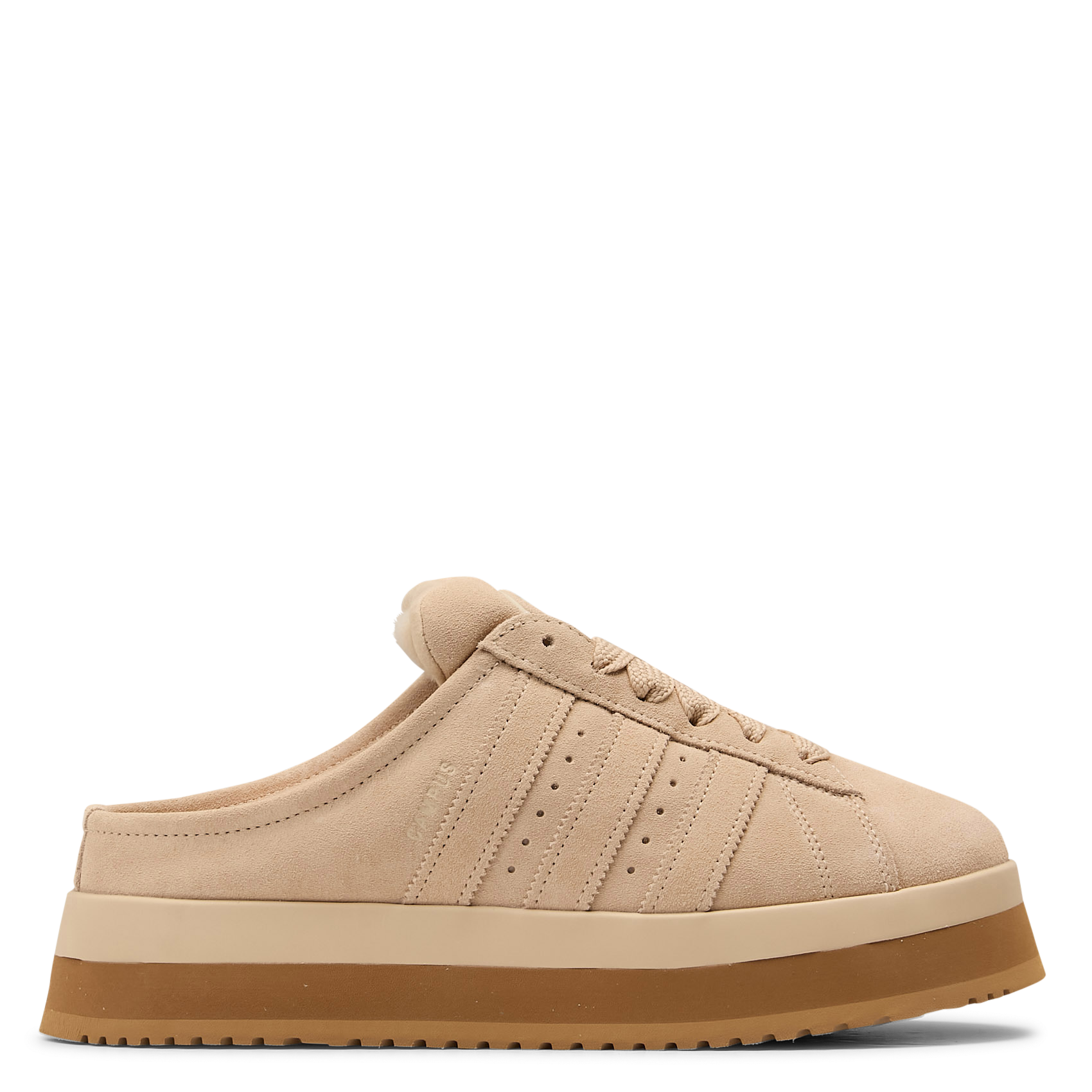 Sabots fourrés en cuir ADIDAS Beige
