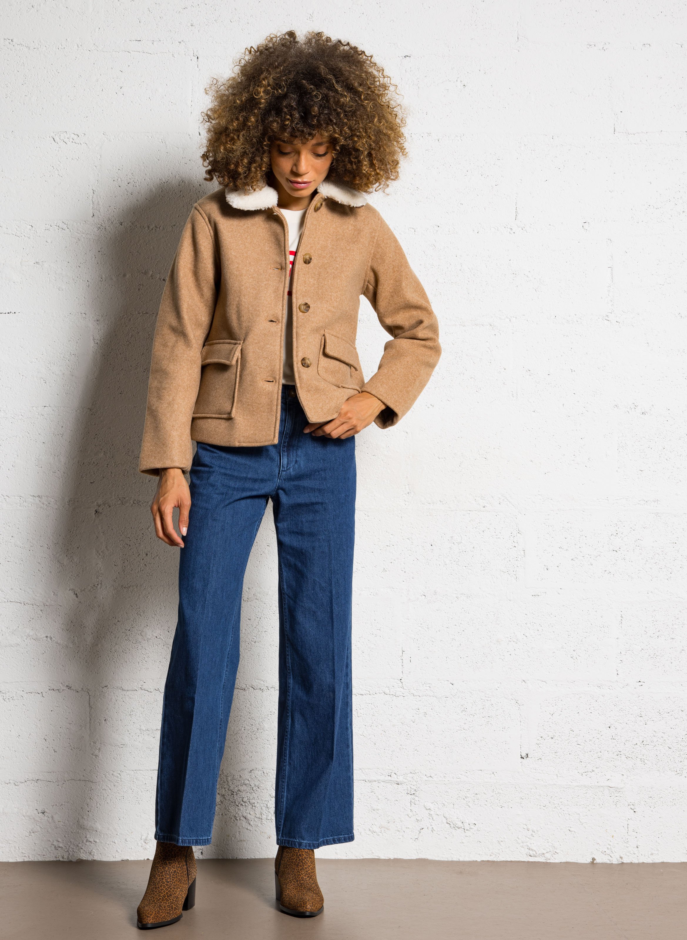 Bianca leather ankle boots ONE STEP Brown