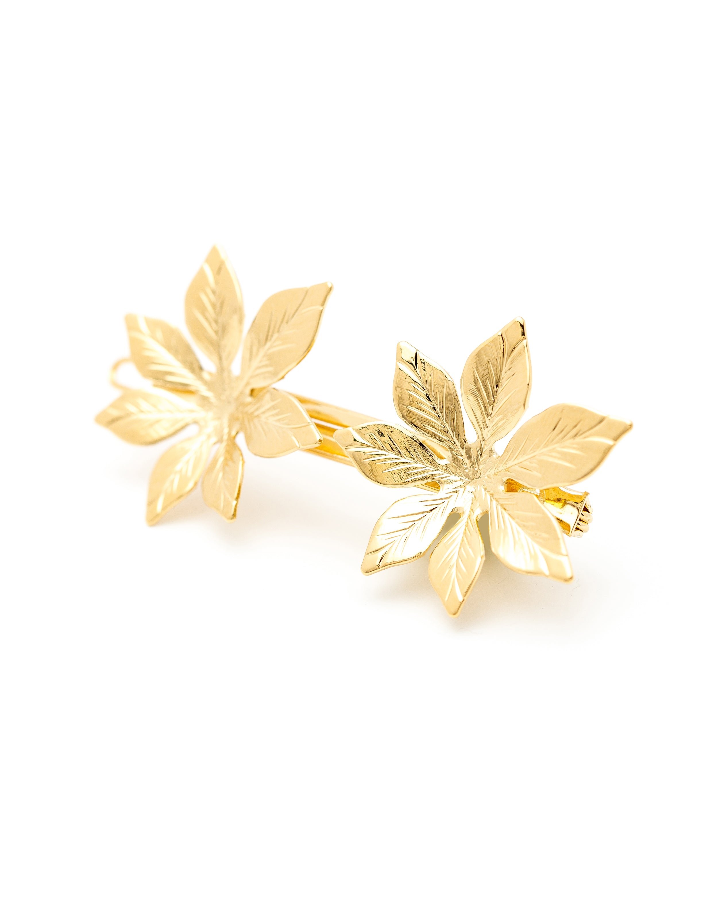 HESPÉRIS - fine gold-plated flower hair slide MONSIEUR SIMONE