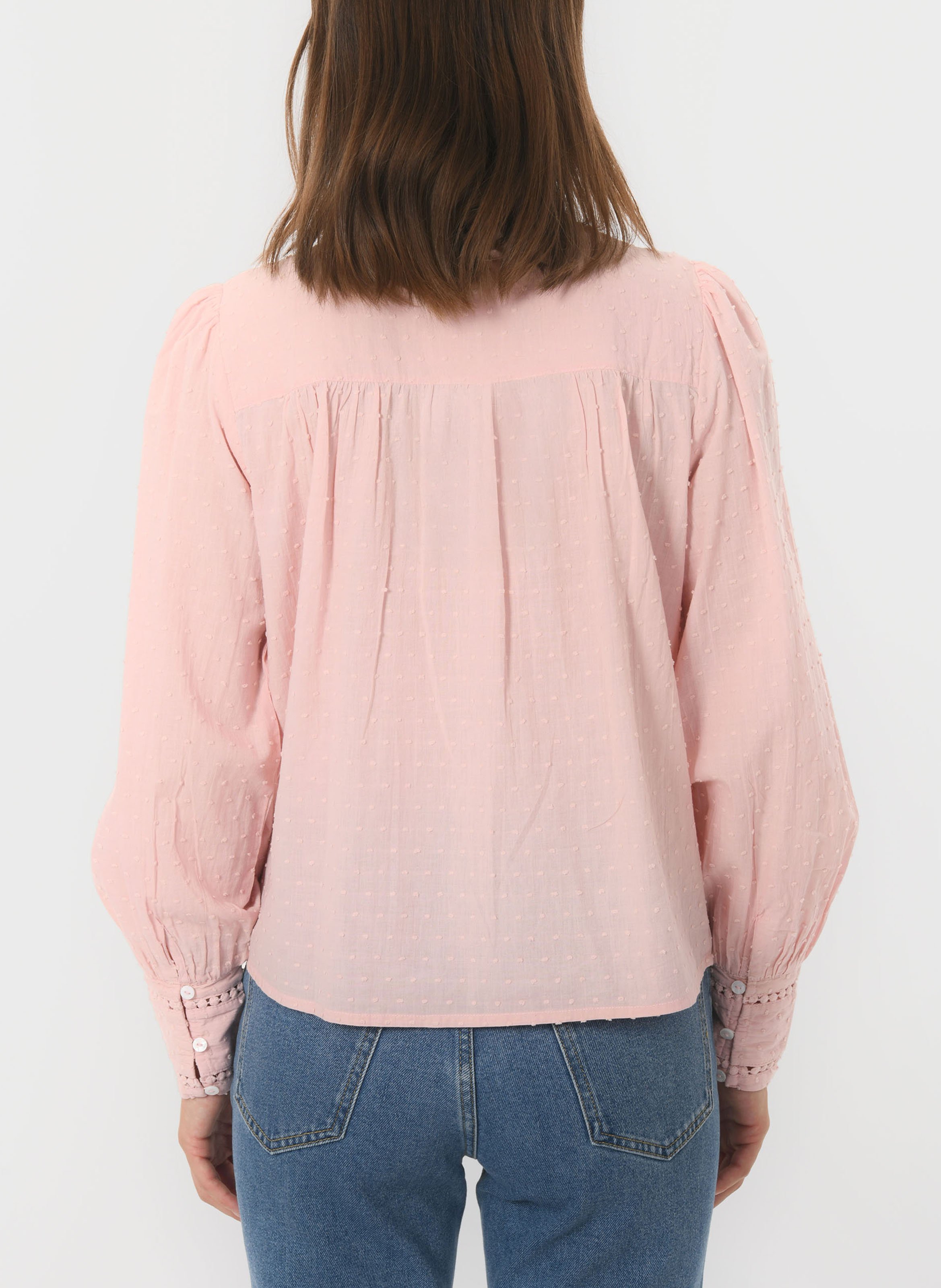 Rechte katoenen blouse KOOKAI Roze