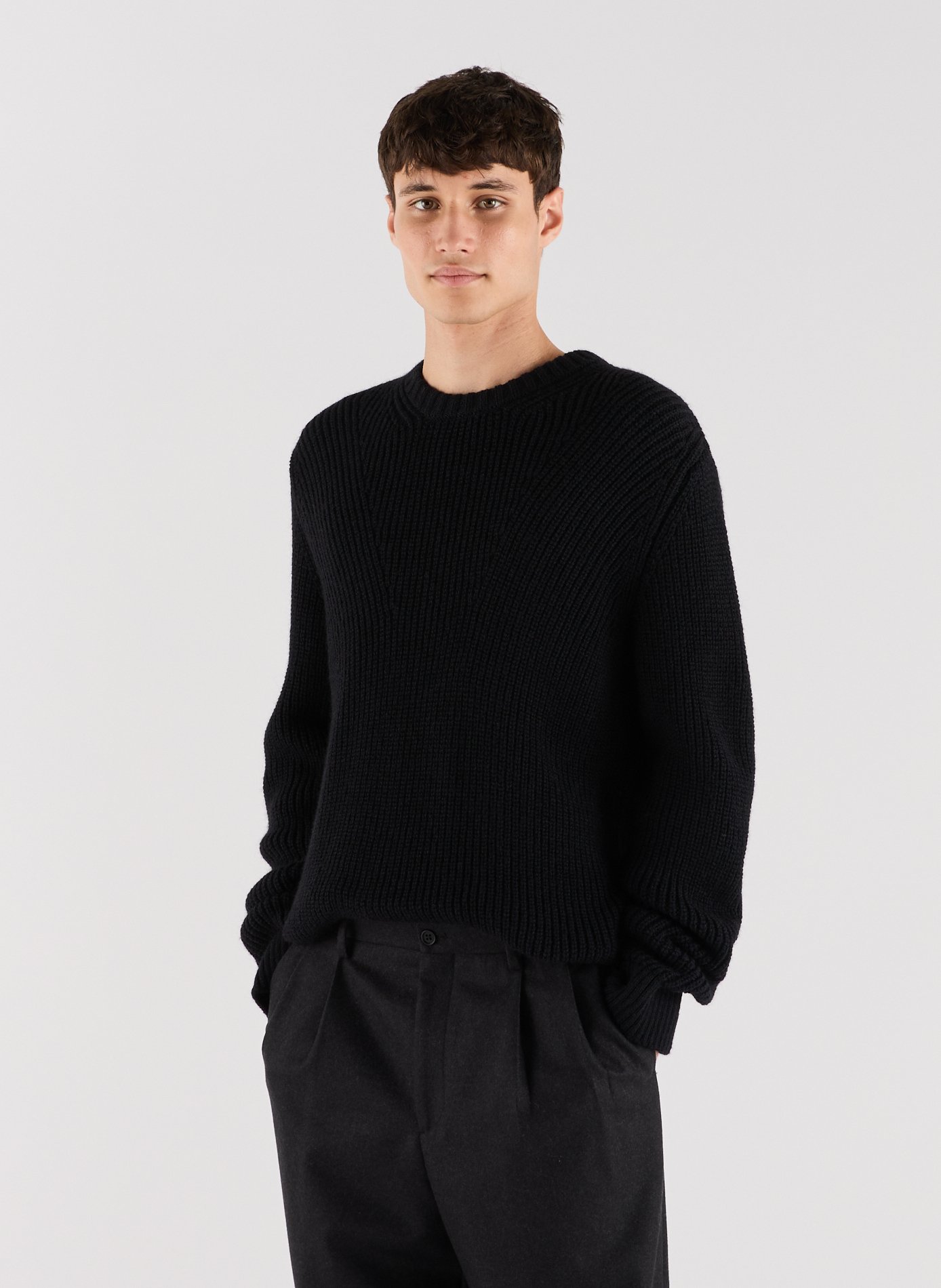 Rundhalspullover aus Alpaka-Mix SAISON 1865