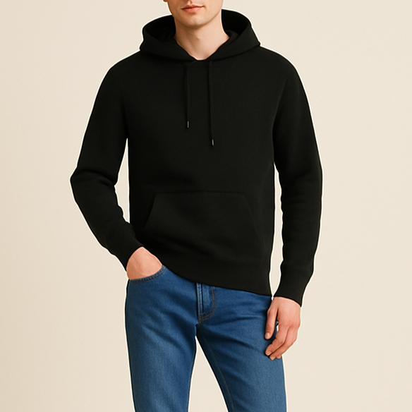 Hooded sweatshirt SERGE BLANCO Black