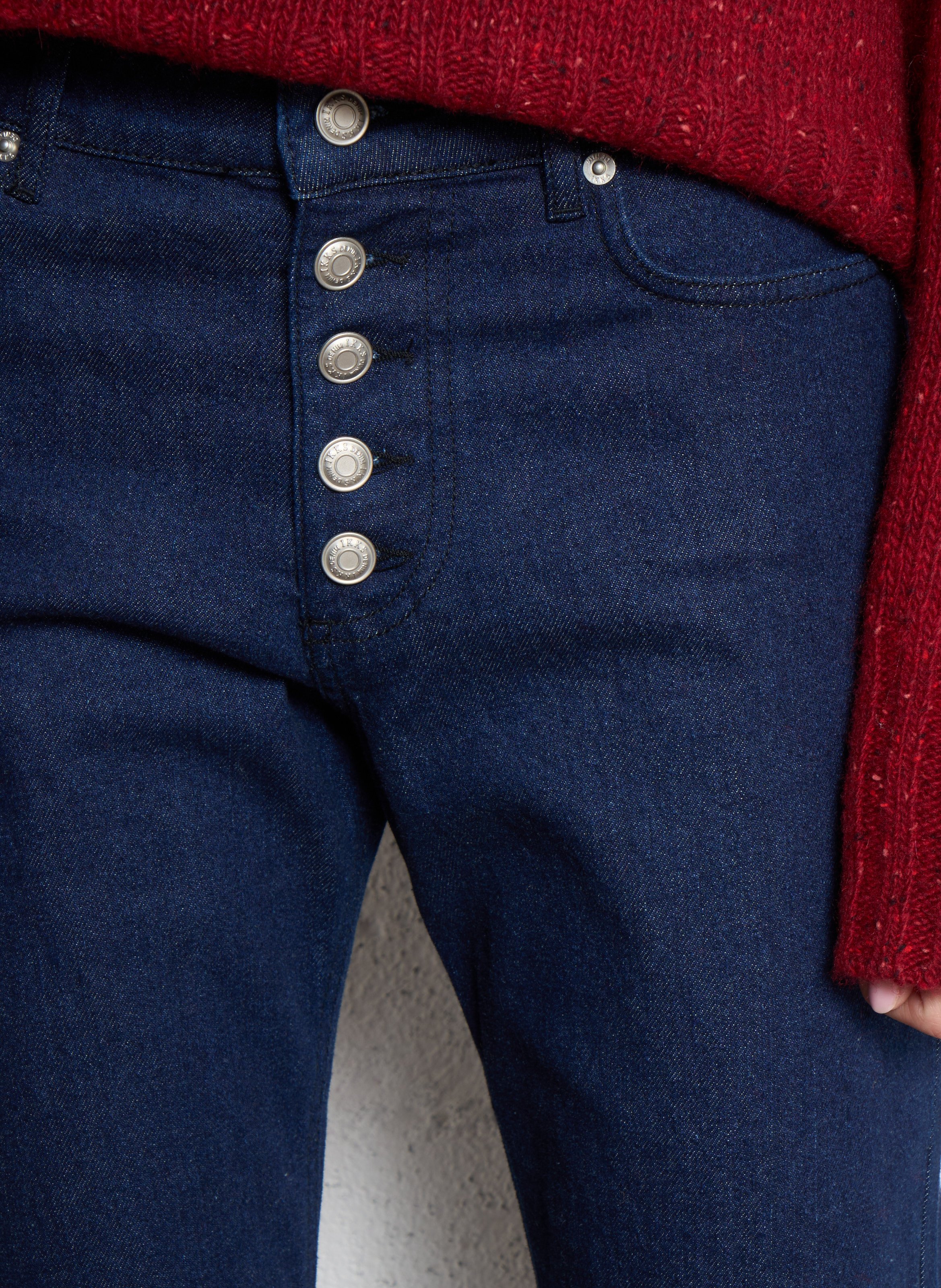 Gerade geschnittene Jeans aus Baumwoll-Mix IKKS Blau