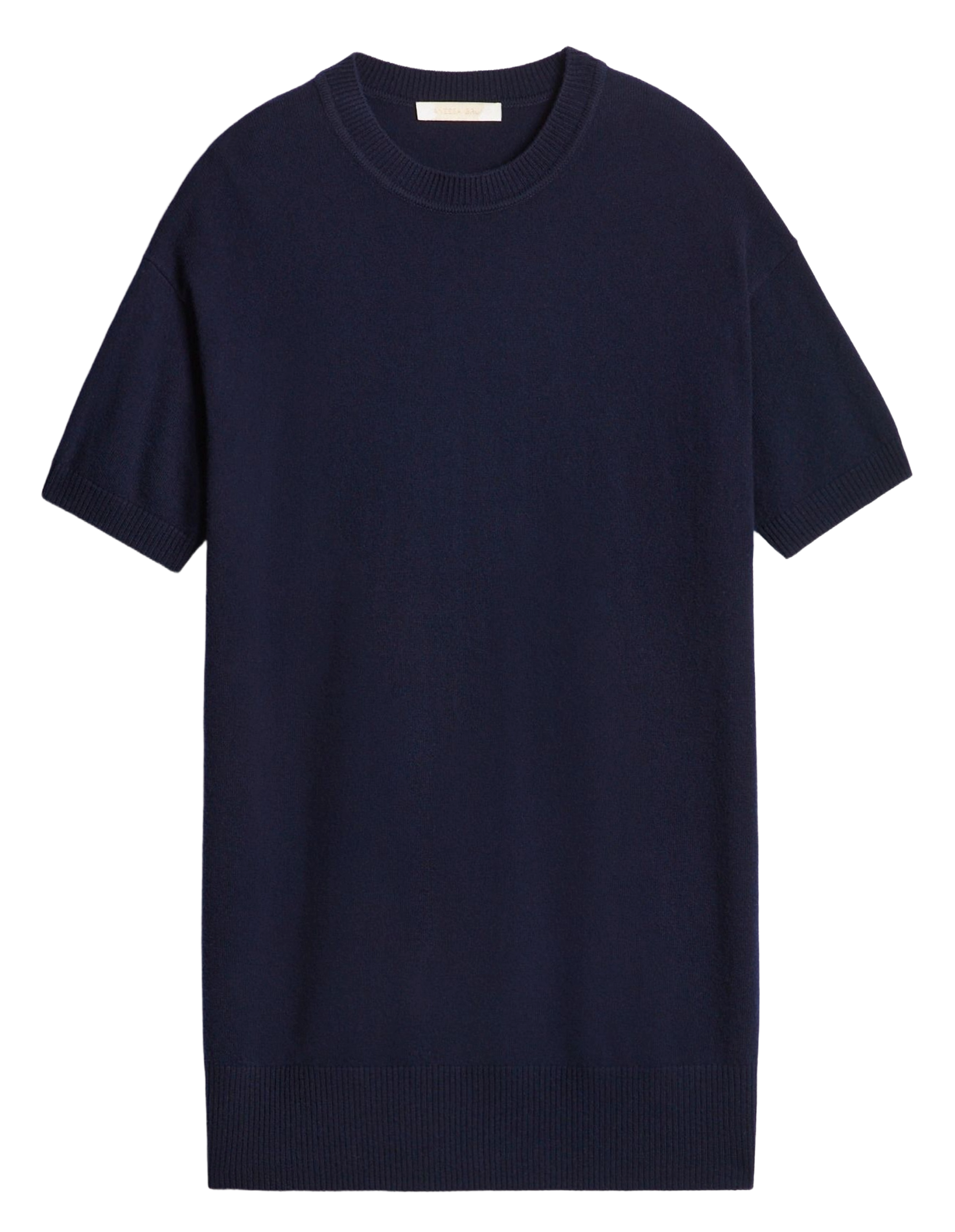 Short round-neck merino wool dress VANESSA BRUNO Blue