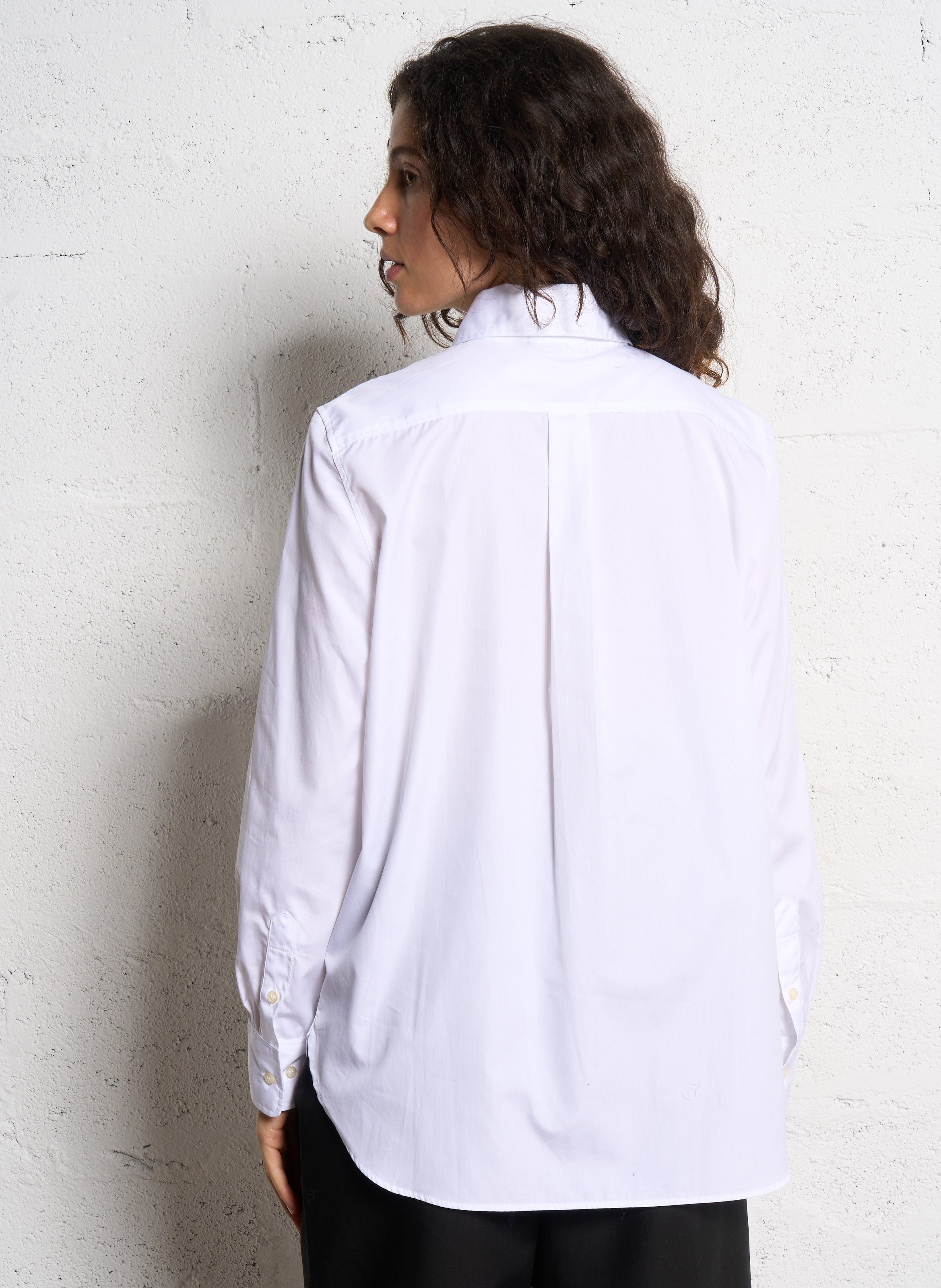 Bio-Baumwollbluse mit klassischem Kragen SOEUR Weiss