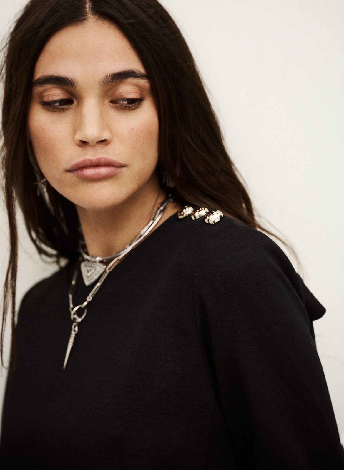 Printed viscose top BA&SH Black