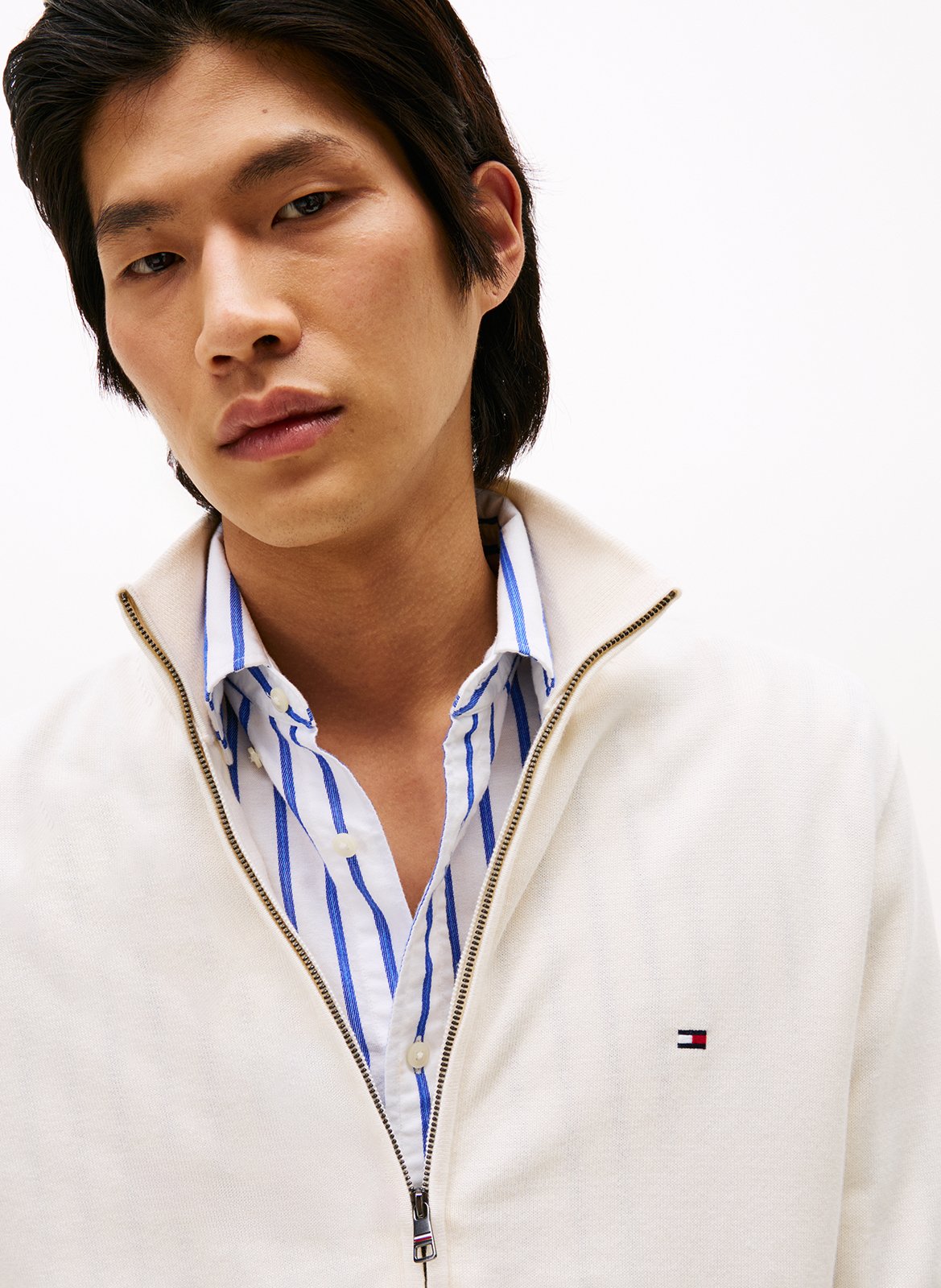 Sleeveless denim shirt with classic collar TOMMY HILFIGER Yellow