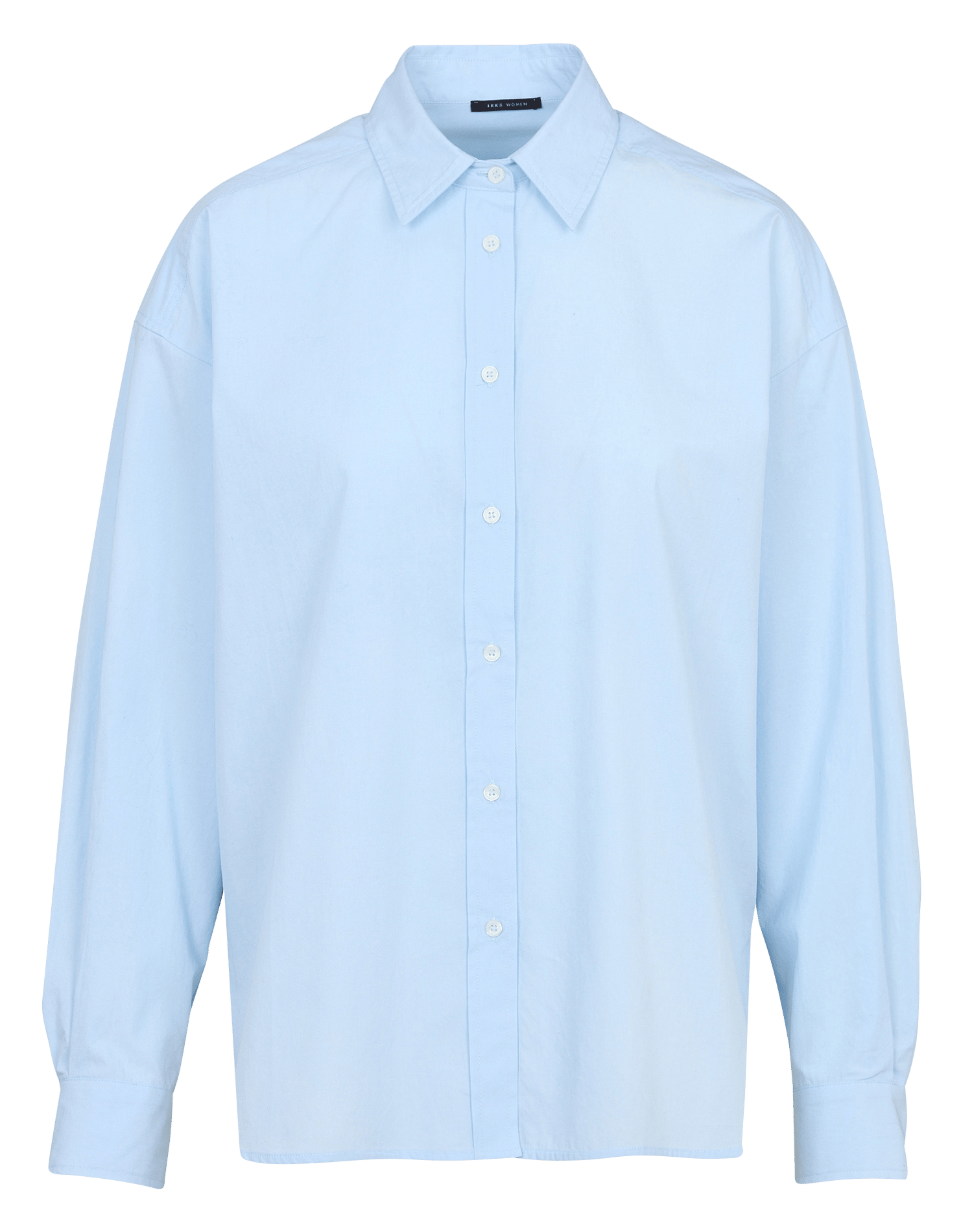Chemise droite col classique en coton IKKS Bleu