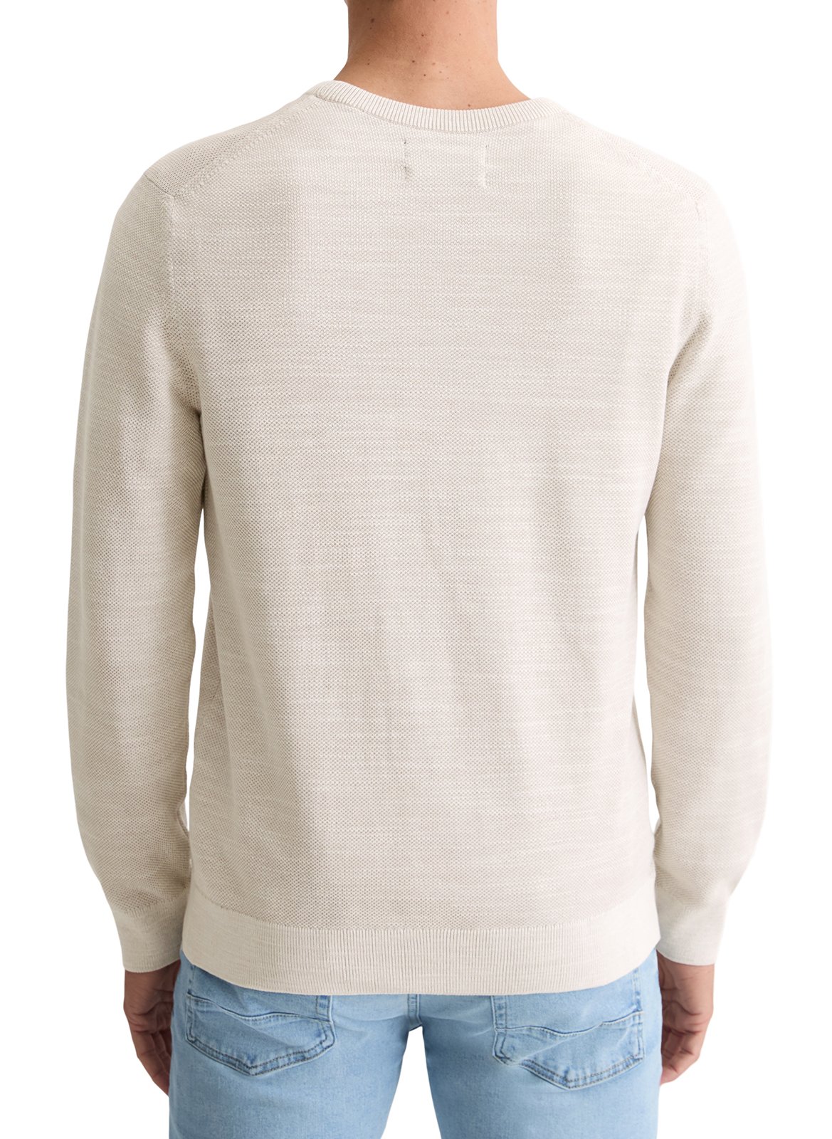 Pull col rond en coton MARC O'POLO Blanc