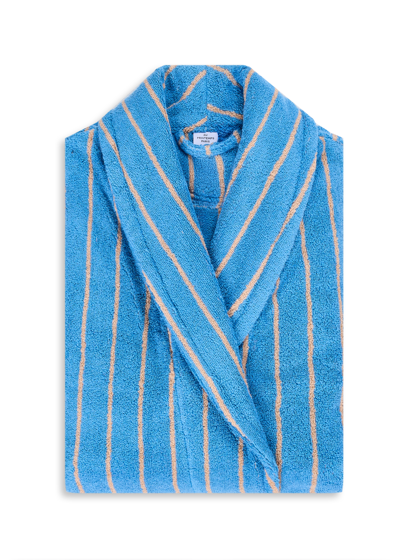 Organic cotton bathrobe AU PRINTEMPS PARIS MAISON Blue