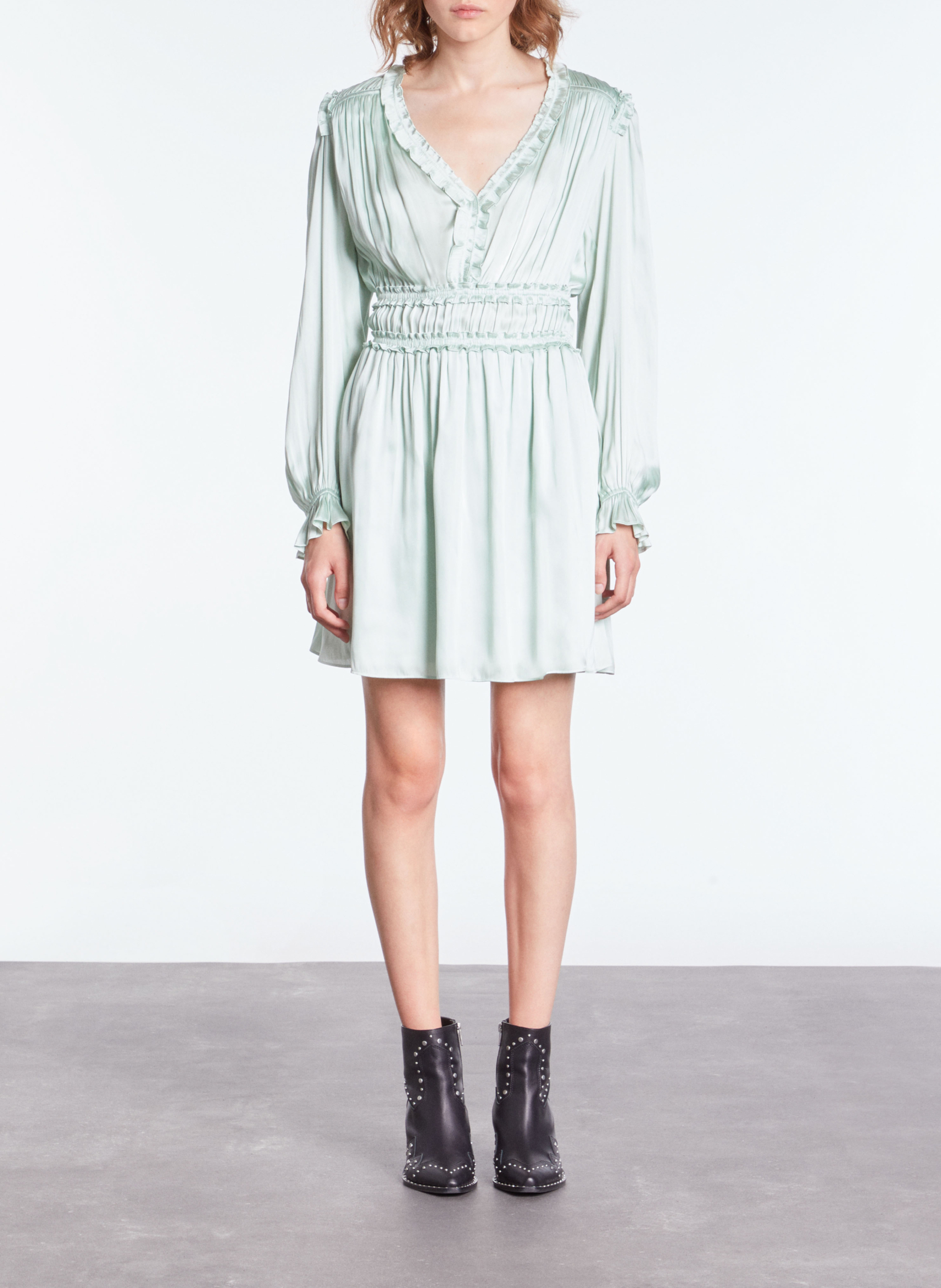 Robe courte col V  THE KOOPLES Bleu