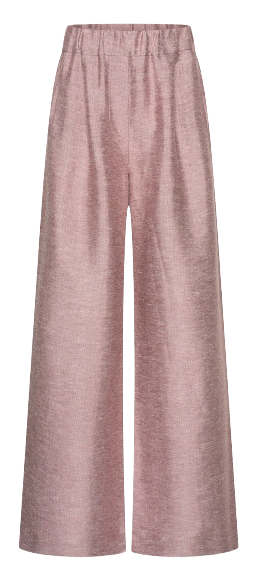 Pantalon large taille haute BY BAR Rose