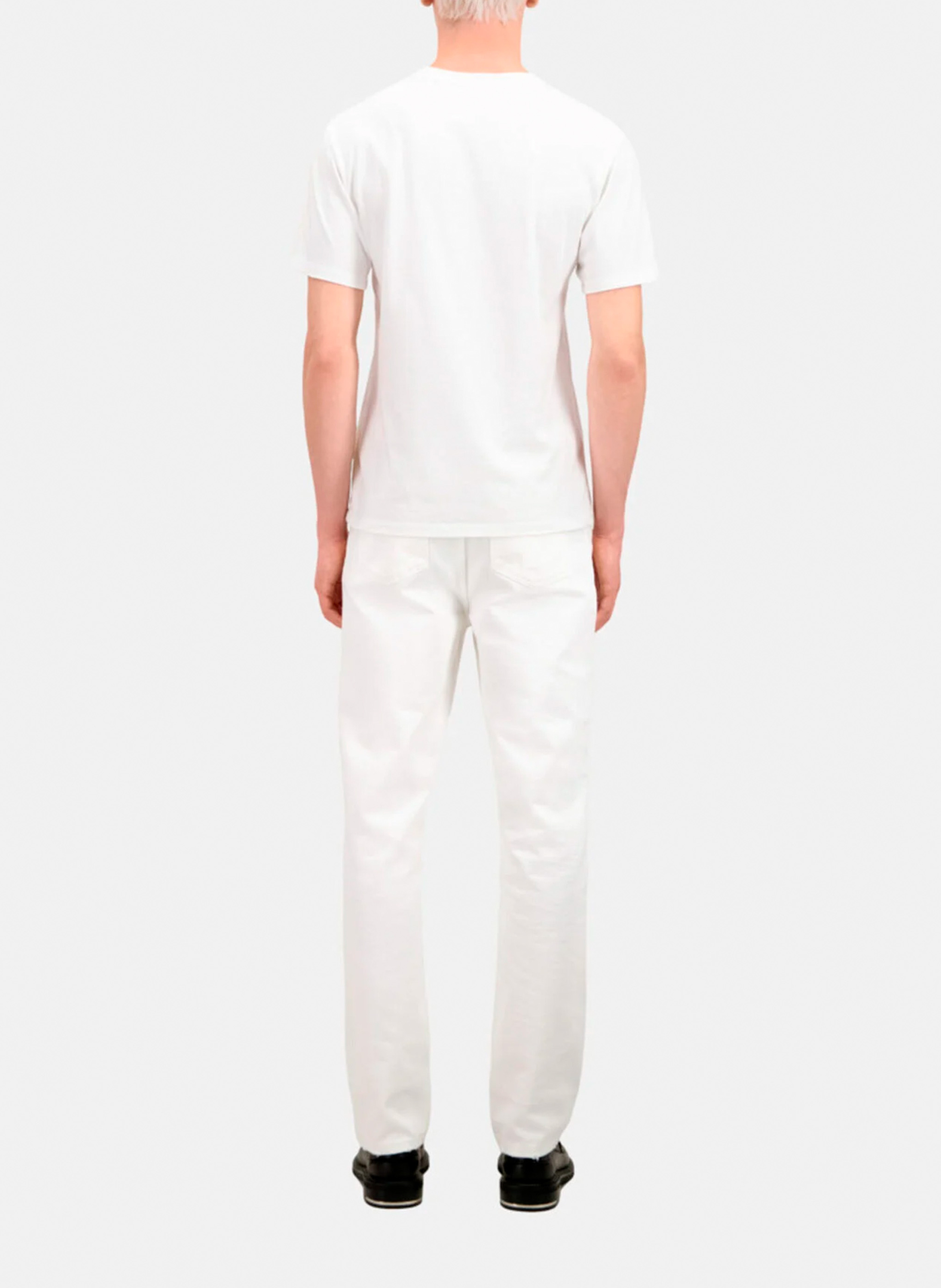 Straight round-neck screen-printed cotton T-shirt THE KOOPLES White