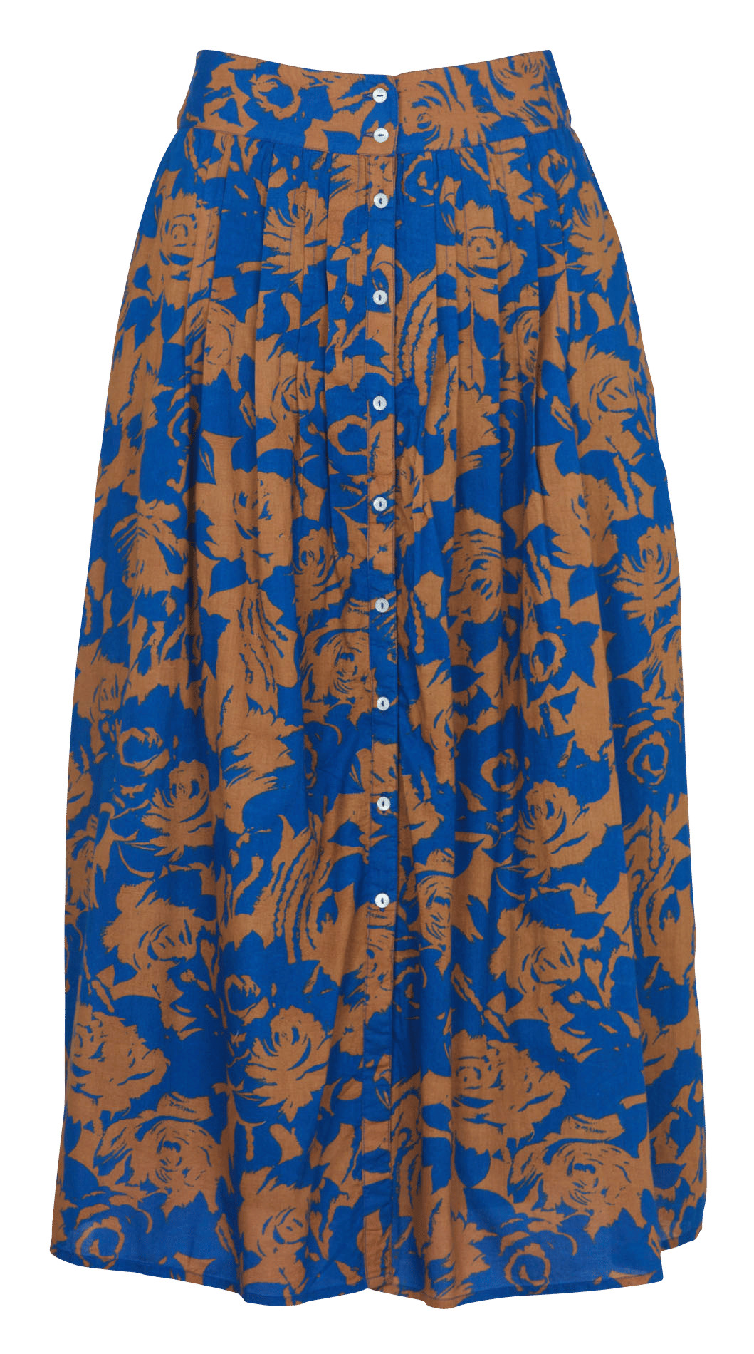 Langer, ausgestellter Rock aus Bio-Baumwolle LEON & HARPER Blau