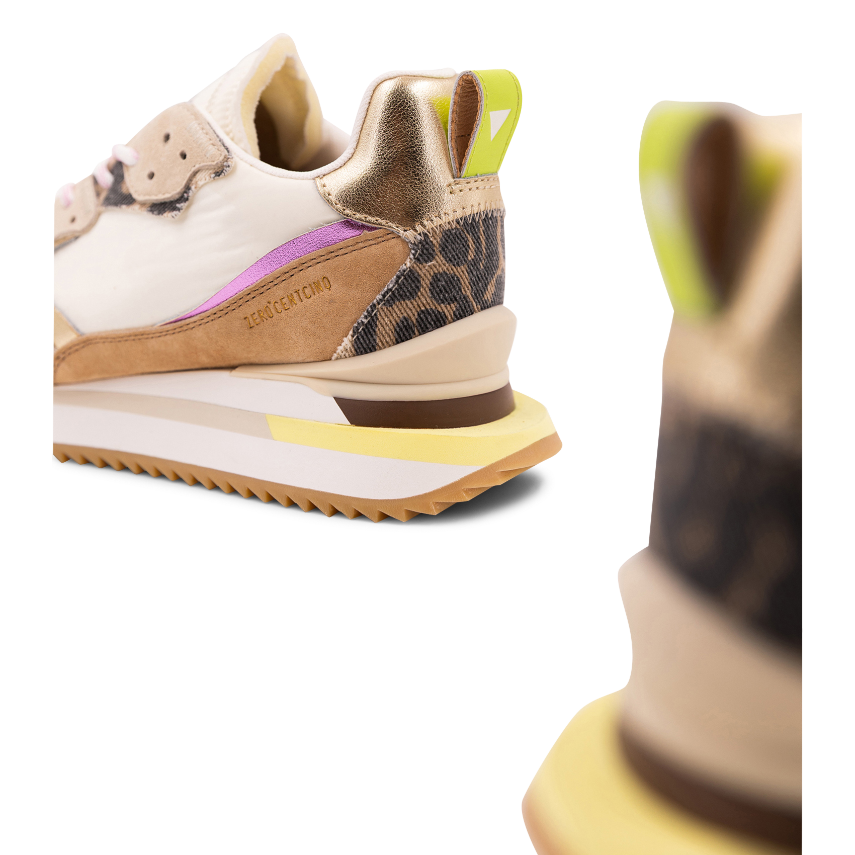 Baskets basses à motifs 0'105 Blanc