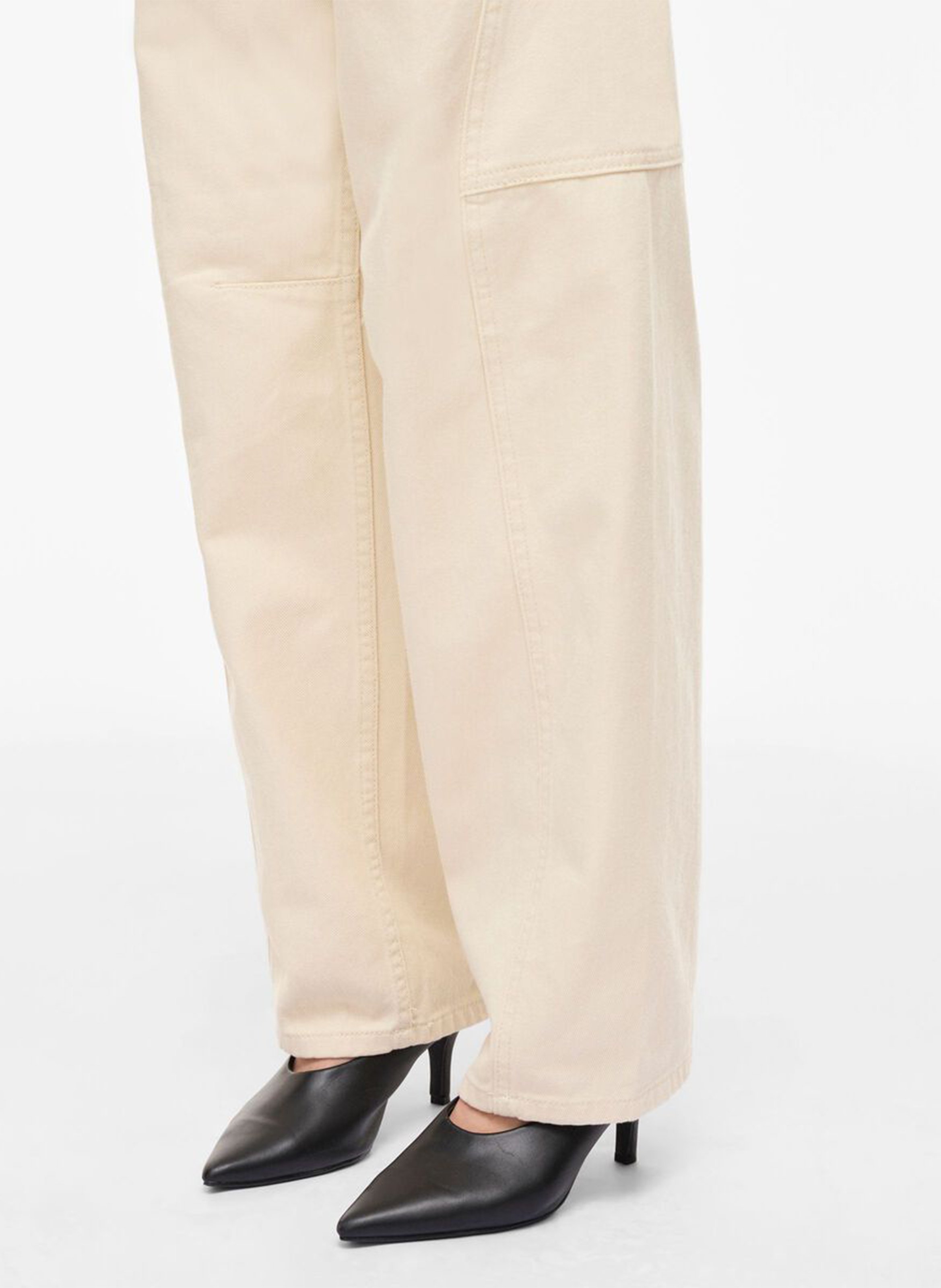 Straight leg jeans in cotton and recycled cotton. ROUGE EDIT Beige