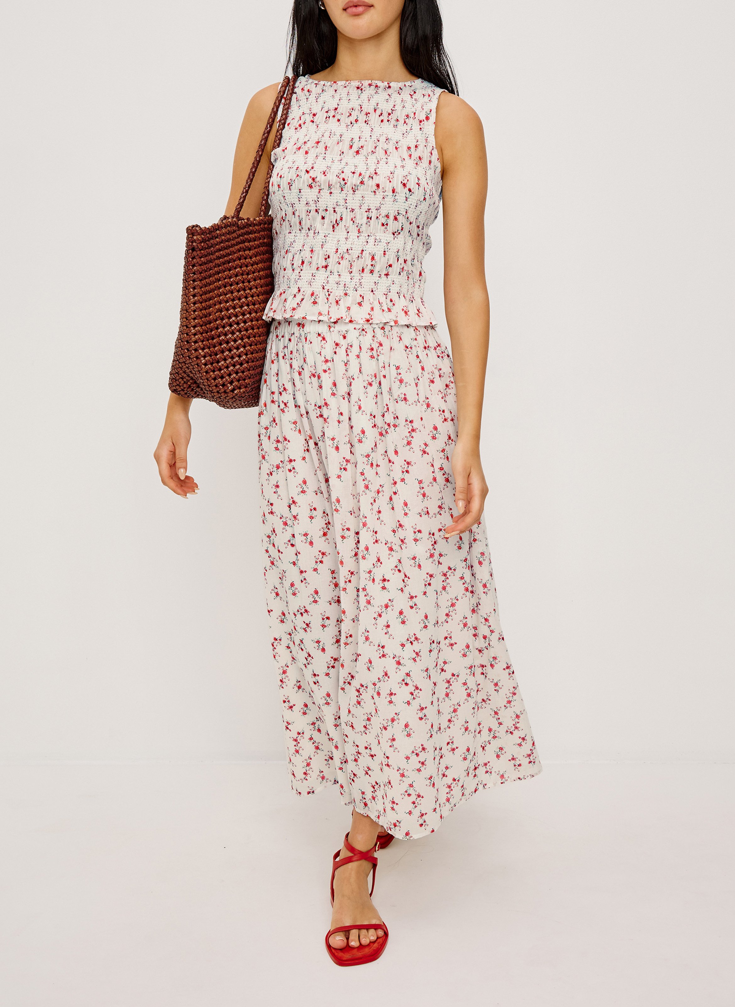 Elasticated Long Floral Skirt RAILS Multicolored