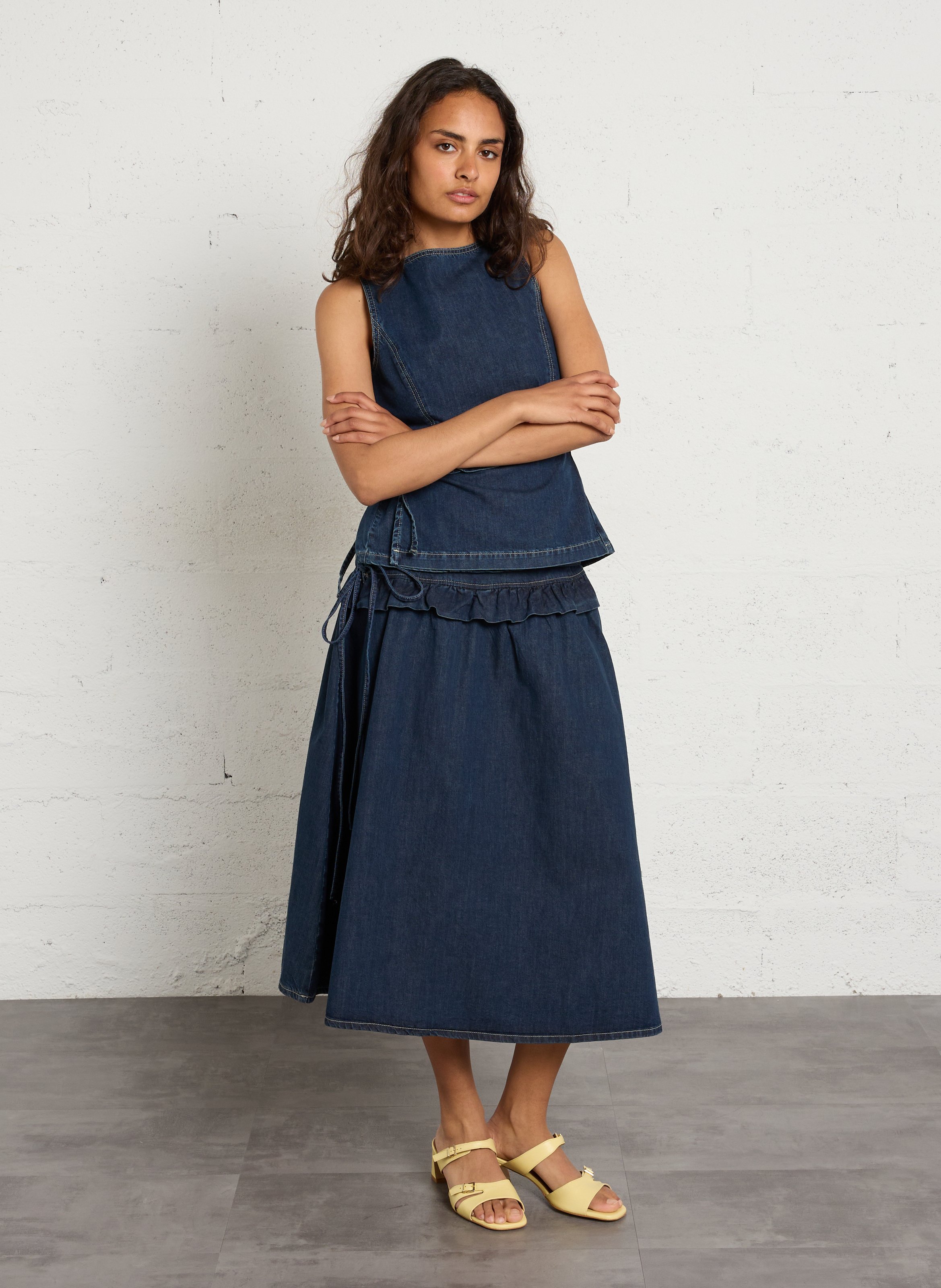 Caflo - Hohe Wildledersandalen MELLOW YELLOW Gelb