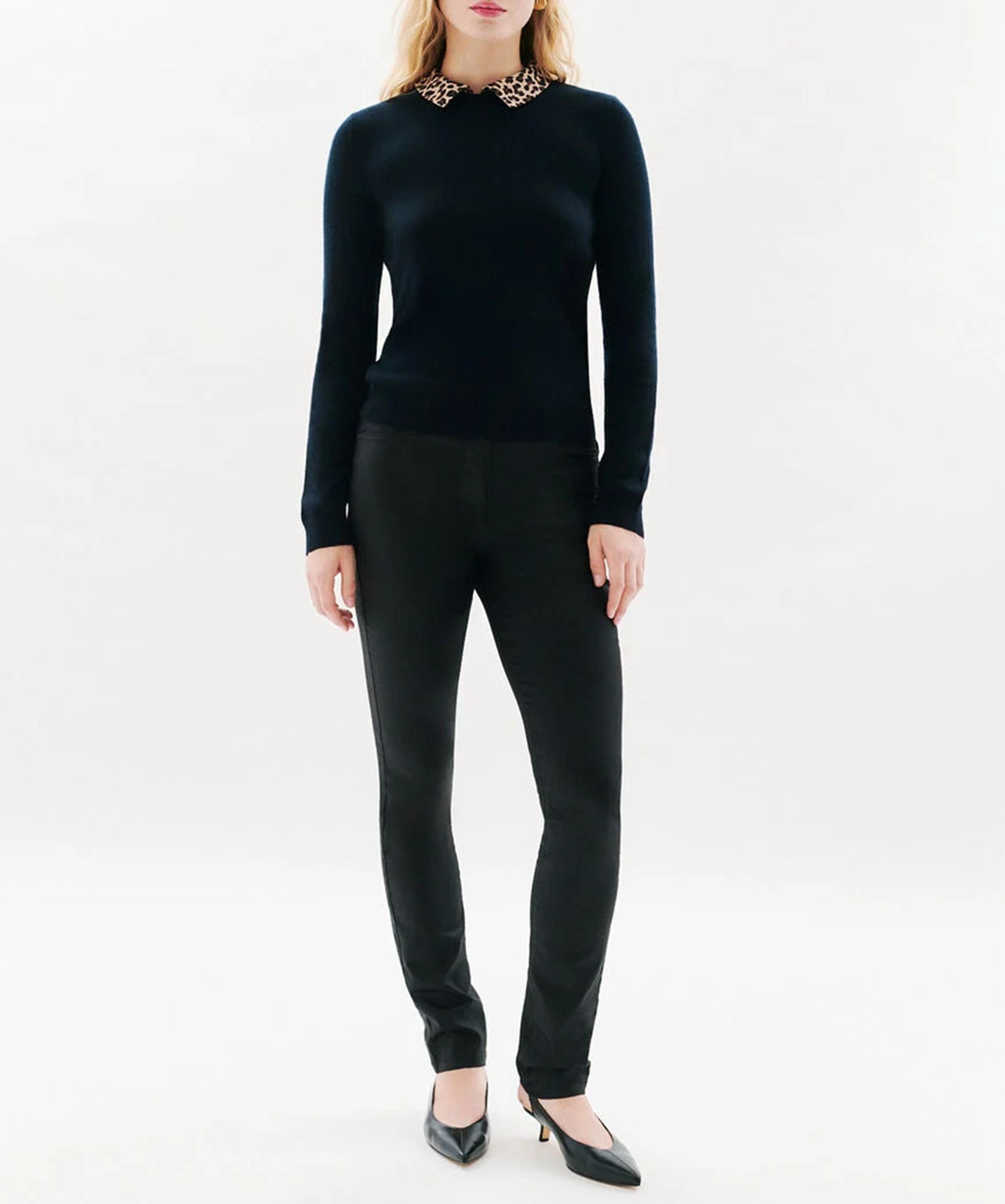 Straight fit classic collar sweater CAROLL Black