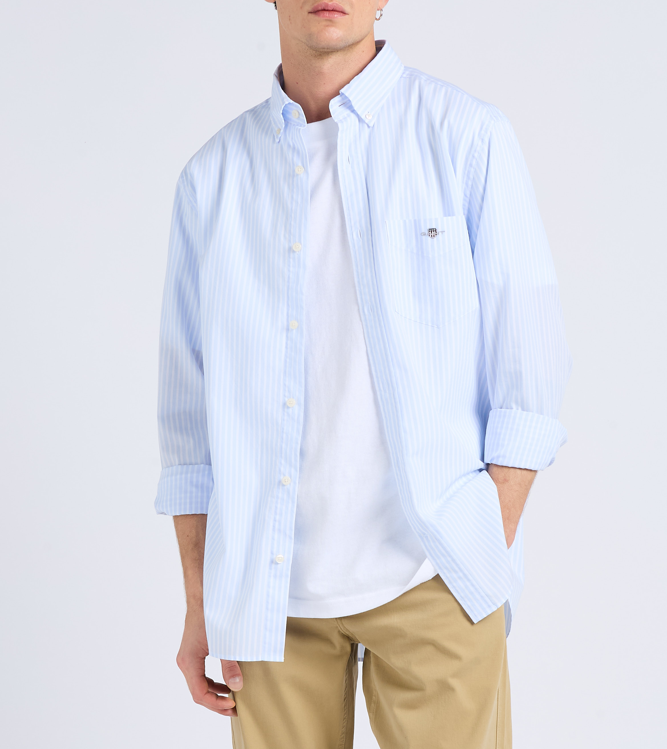 Chemise col classique en coton GANT Bleu