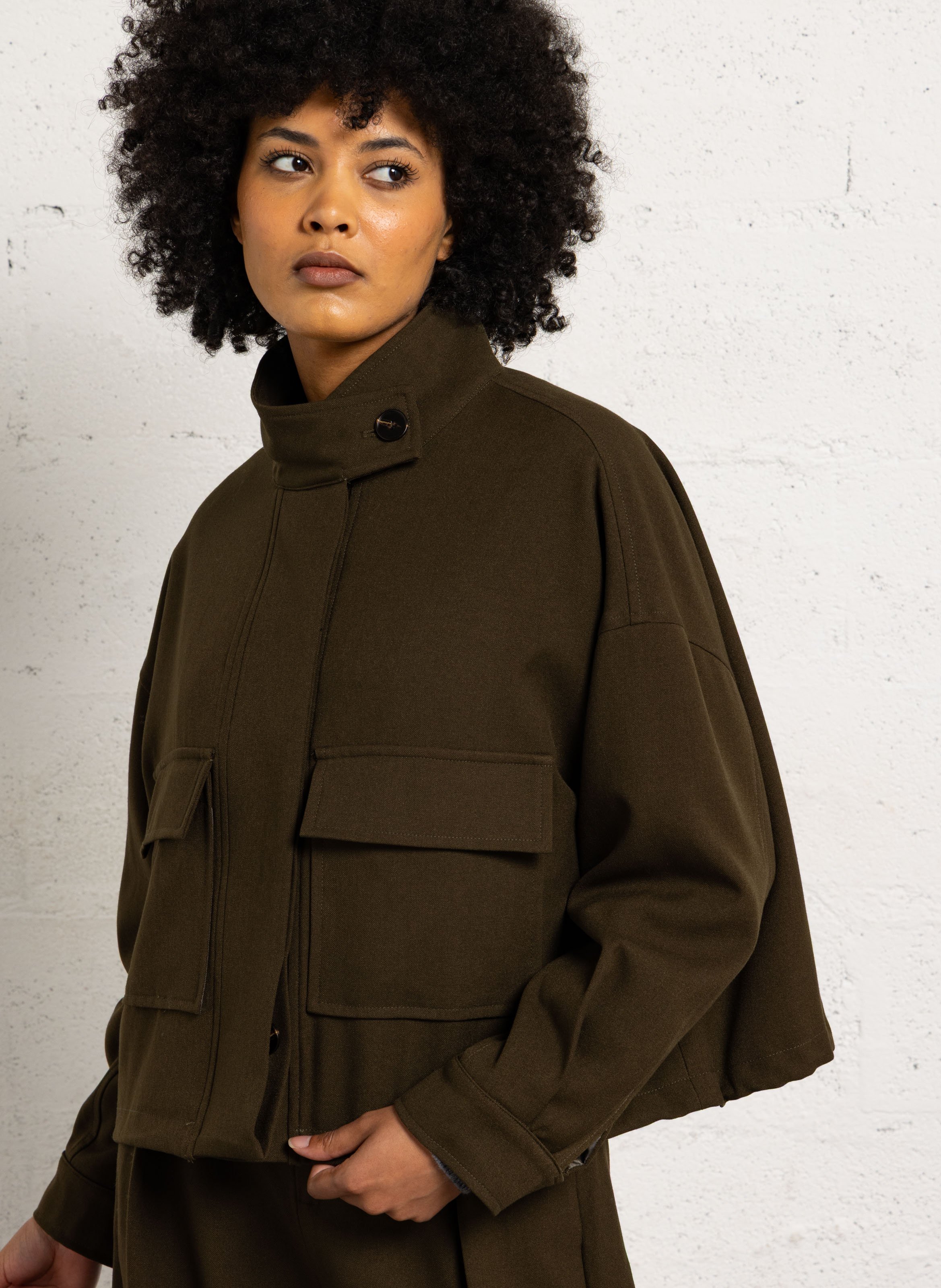 Jacke mit Stehkragen SUNCOO Khaki