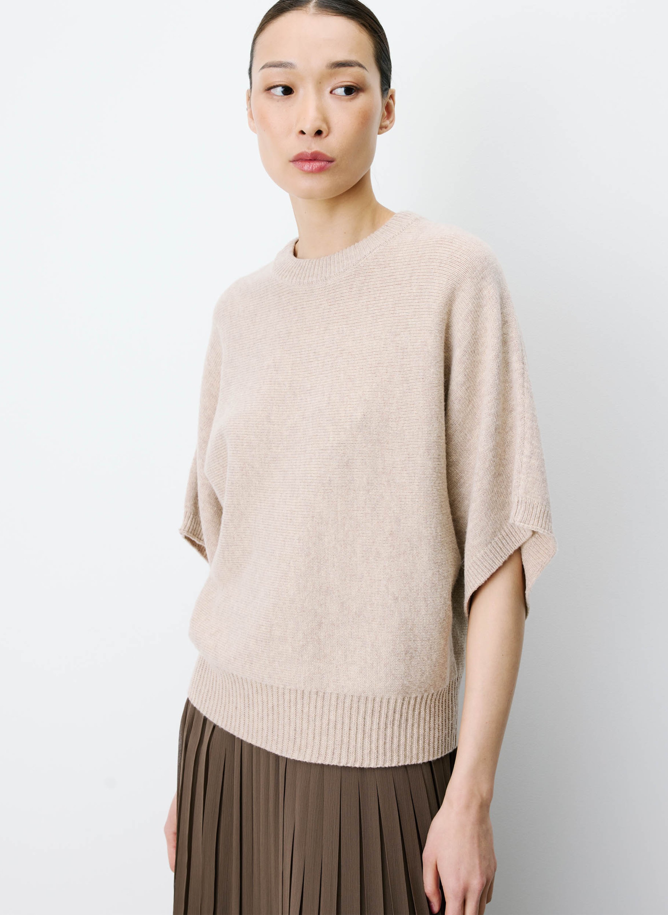 Oversized trui met ronde hals GRACE ET MILA Beige