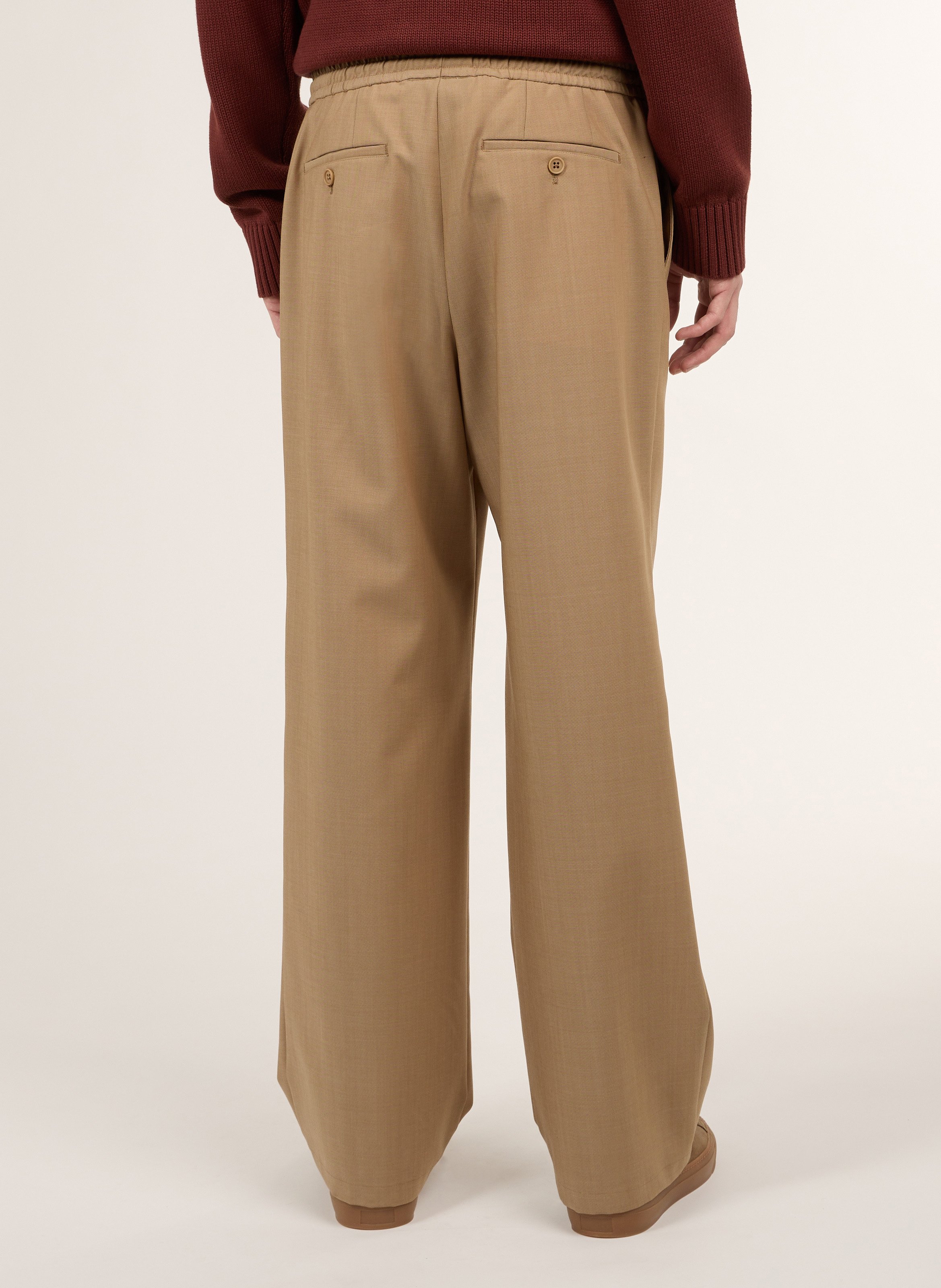 Bandol - Gerade geschnittene Wollhose SAISON 1865 Beige