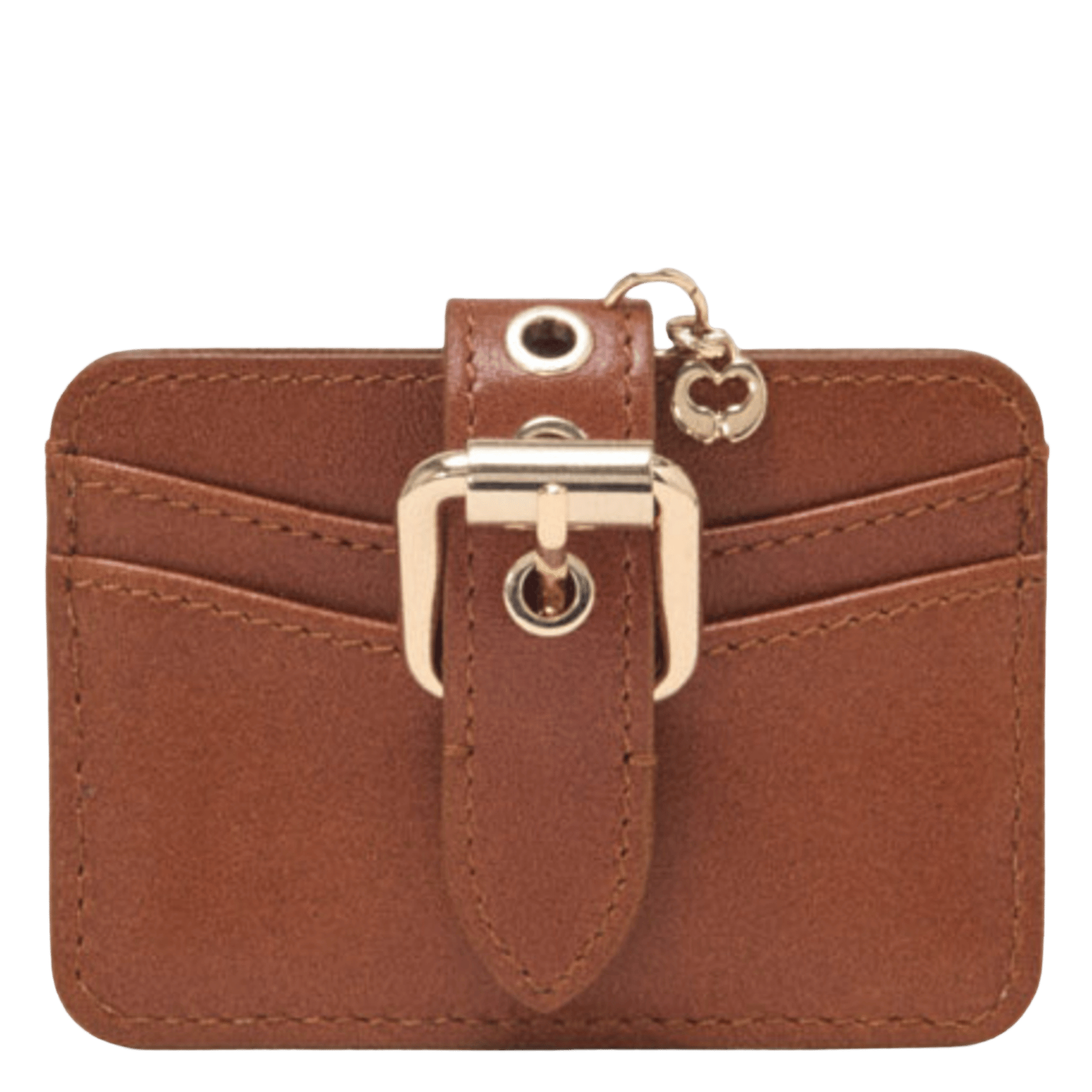 Porte-cartes en cuir MAJE Marron