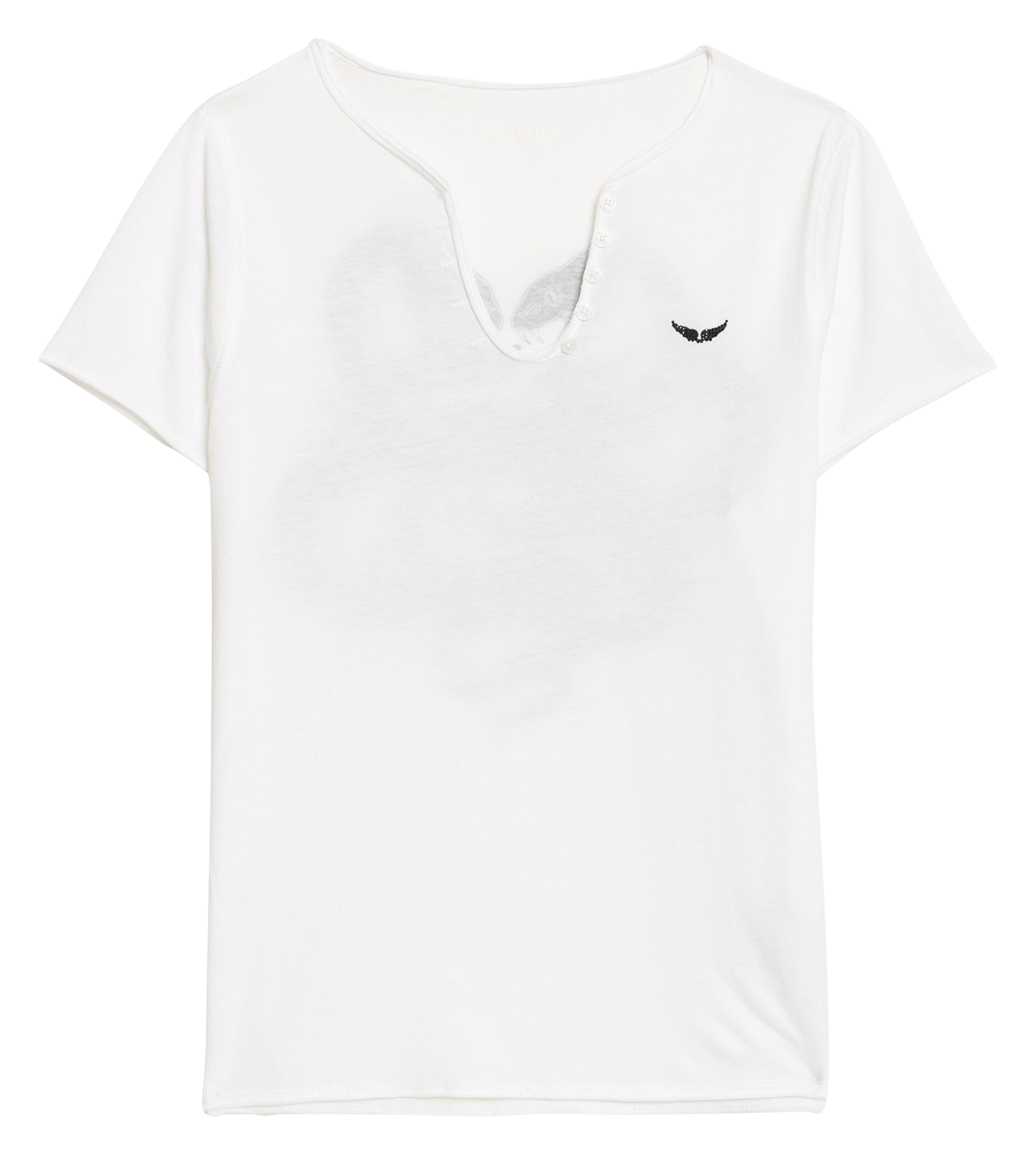 Gerade geschnittenes T-Shirt aus Baumwolle ZADIG&VOLTAIRE Weiss