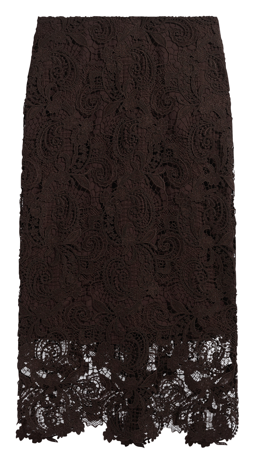 Straight lace midi skirt GERARD DAREL Brown