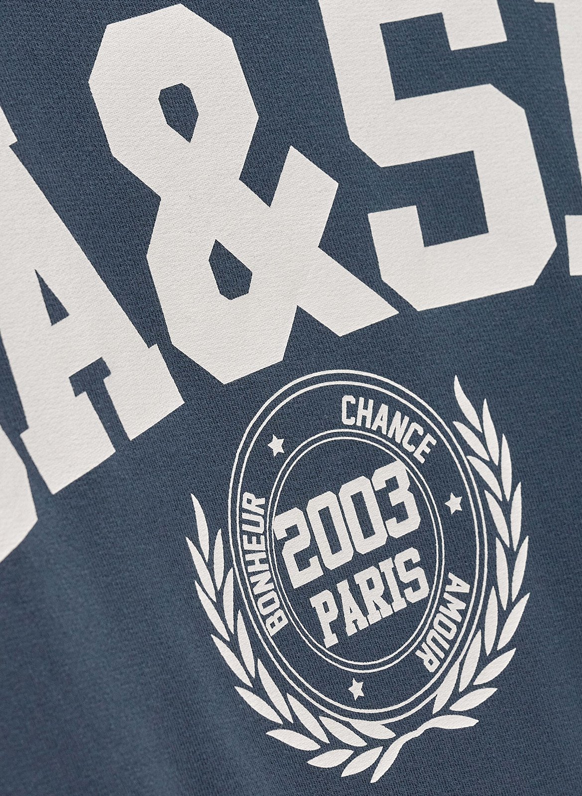 Sweat à logo imprimé en coton mélangé BA&SH Bleu