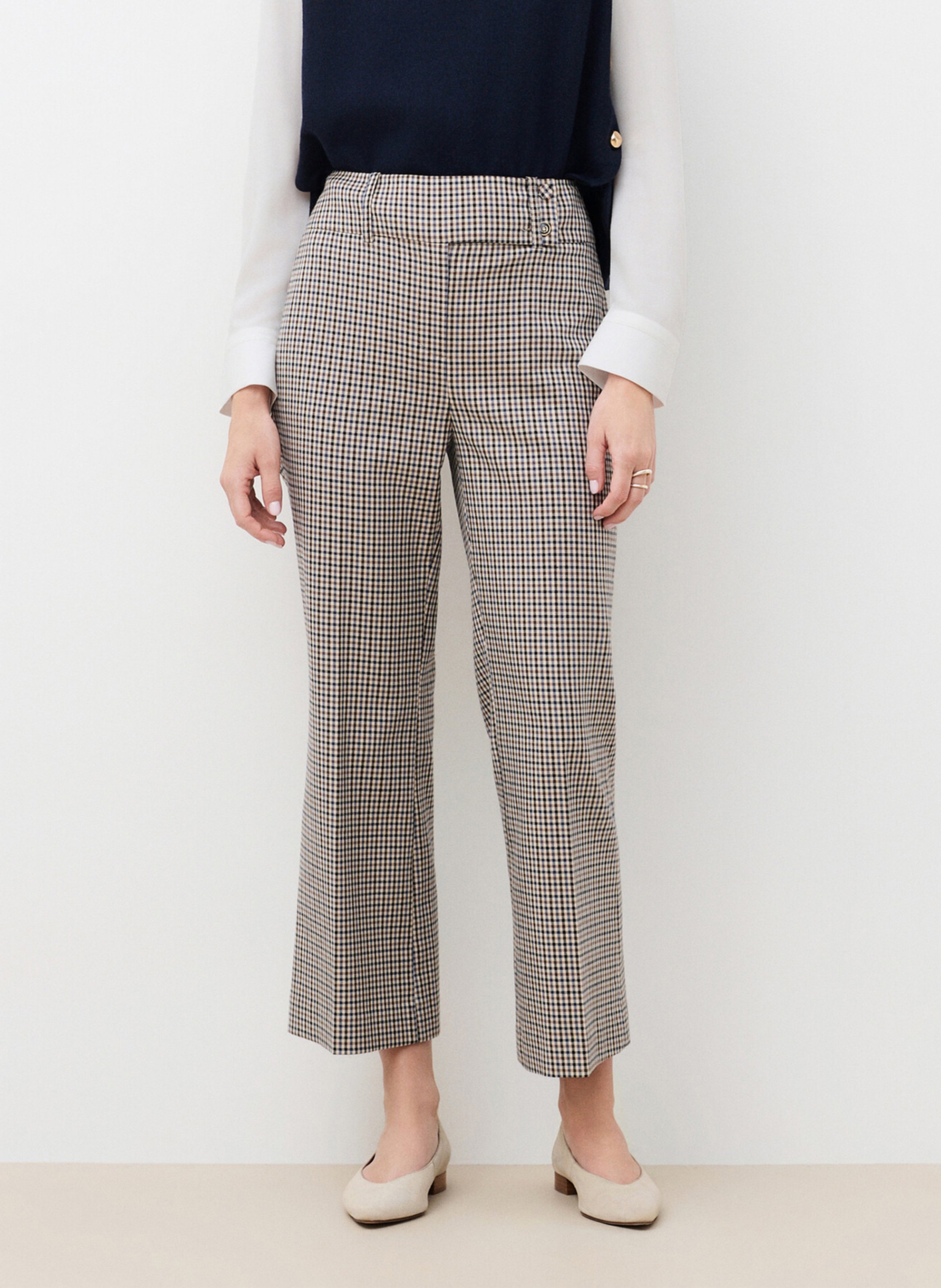 Printed cotton-blend pants CAROLL Brown