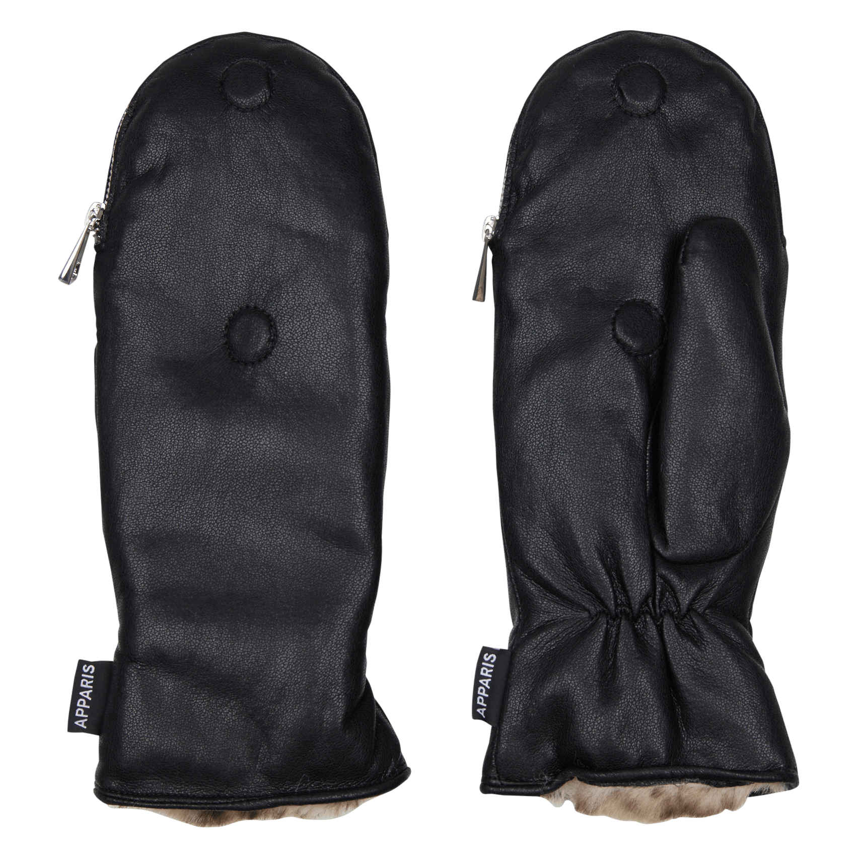 Faux Fur Mittens APPARIS Black