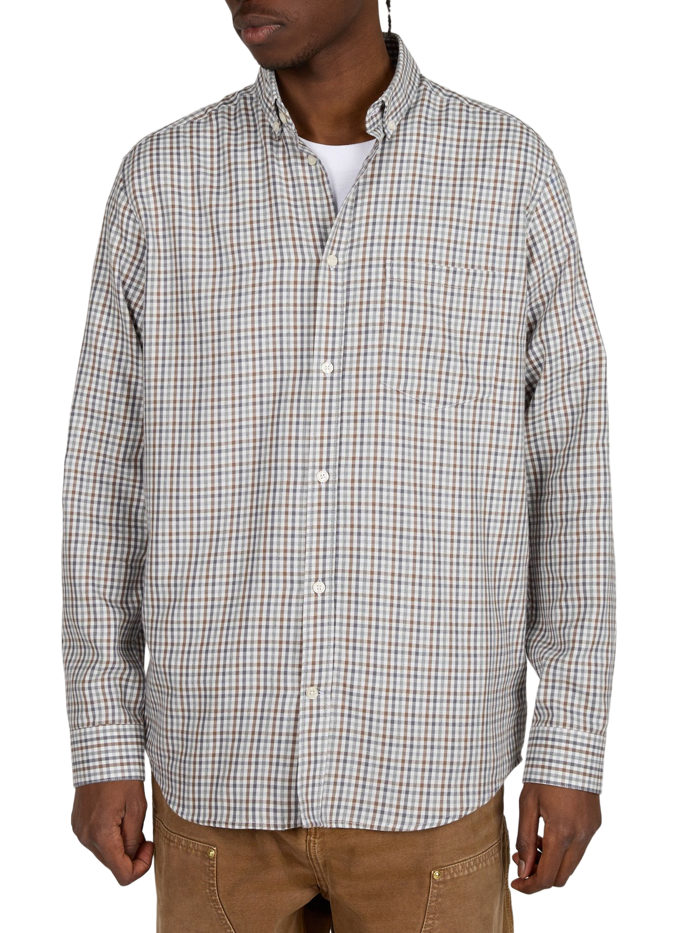 Straight-cut shirt in Inel-D cotton AU PRINTEMPS PARIS Beige
